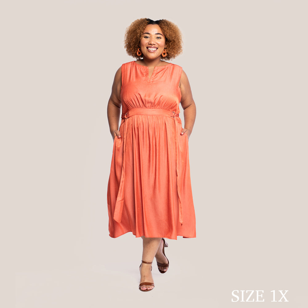 ROBYN SLIMMING DRESS - PUREED PUMPKIN