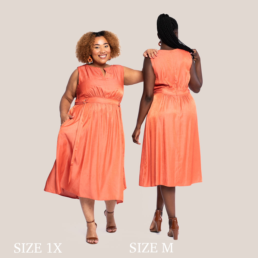 ROBYN SLIMMING DRESS - PUREED PUMPKIN