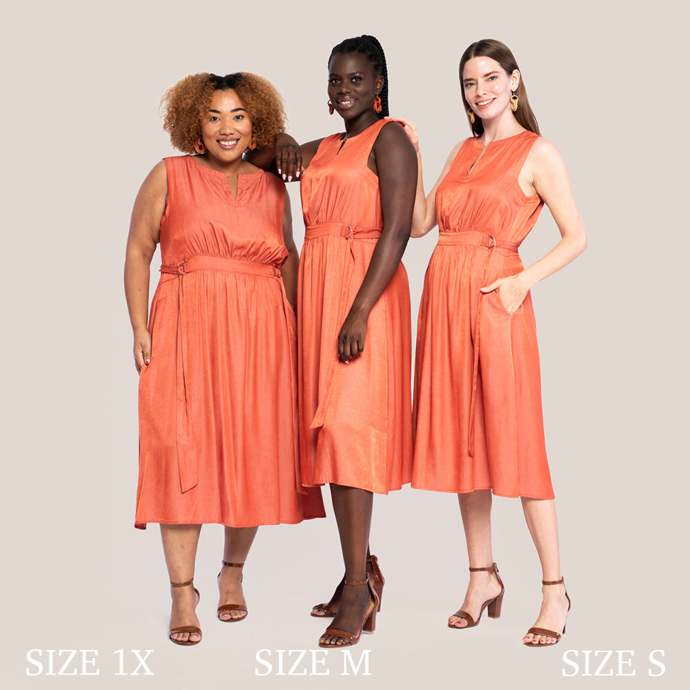 ROBYN SLIMMING DRESS - PUREED PUMPKIN