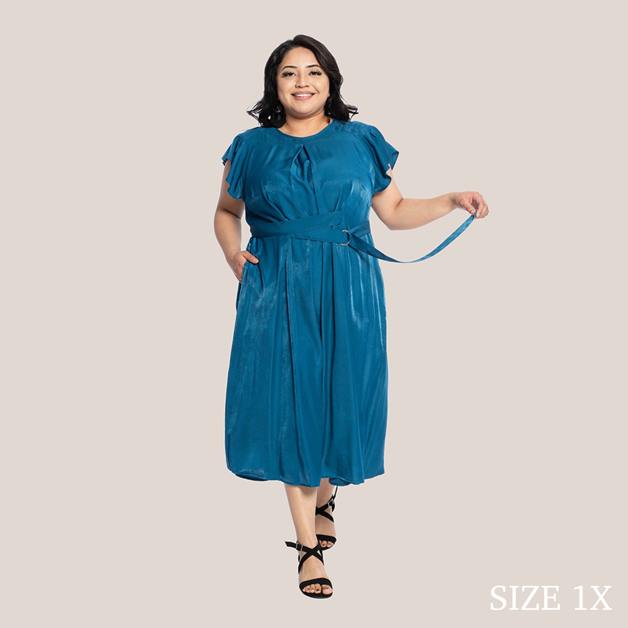 REMY SLIMMING DRESS - CLASSIC BLUE