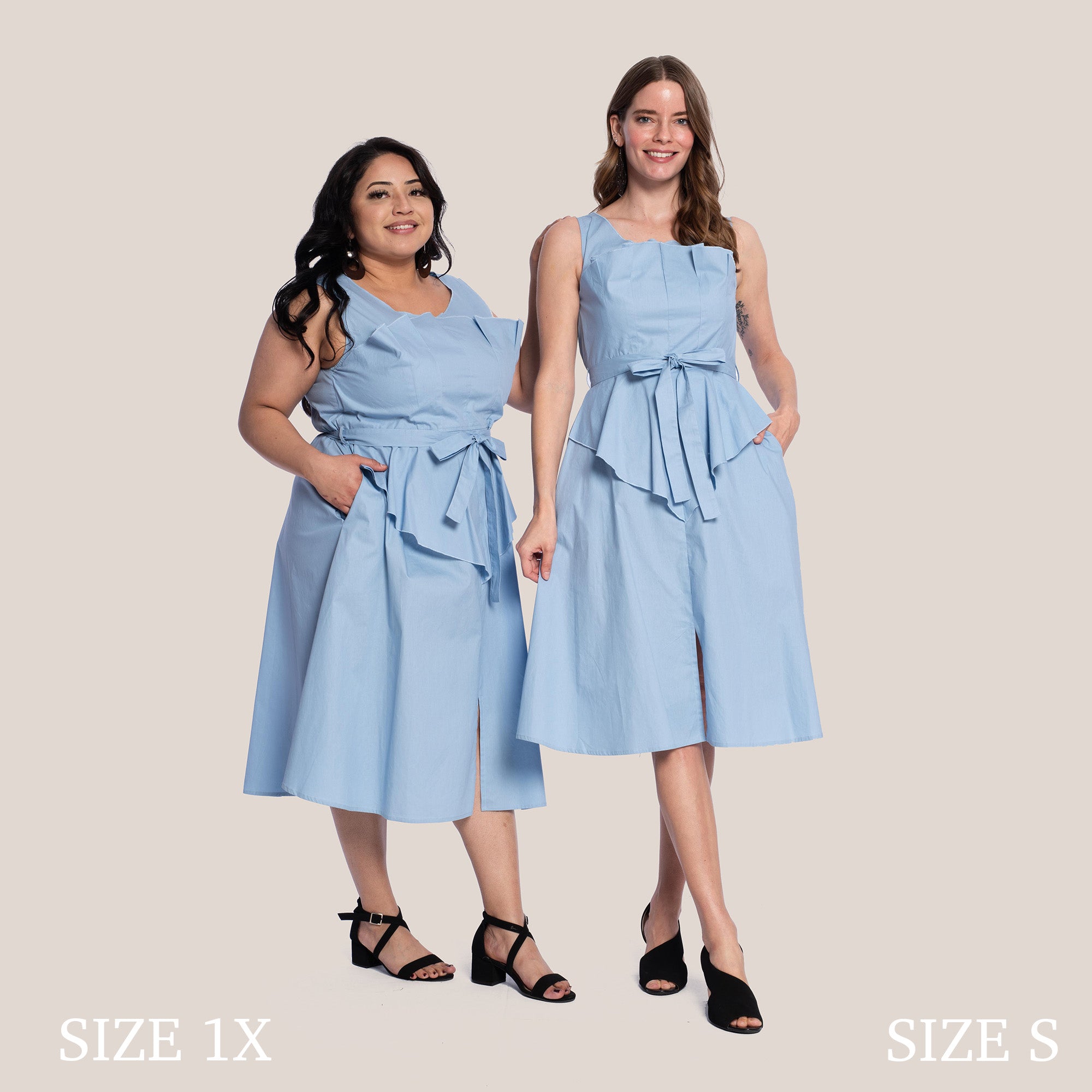 DELLA SLIMMING DRESS - BLISSFUL BLUE