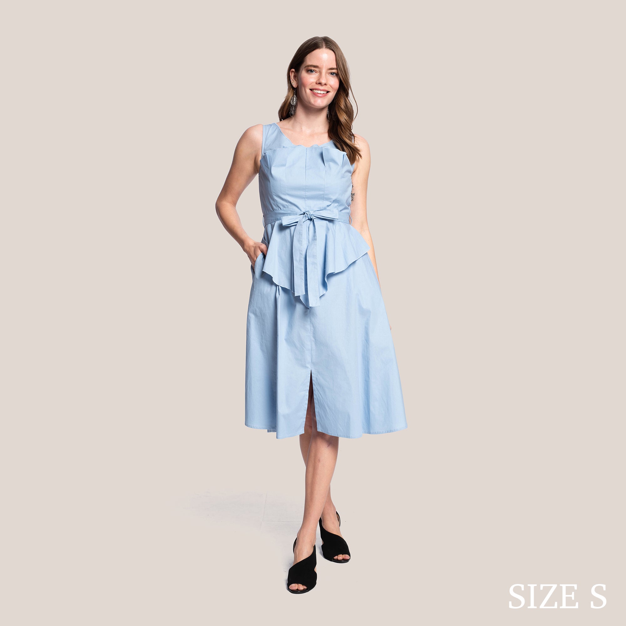 DELLA SLIMMING DRESS - BLISSFUL BLUE