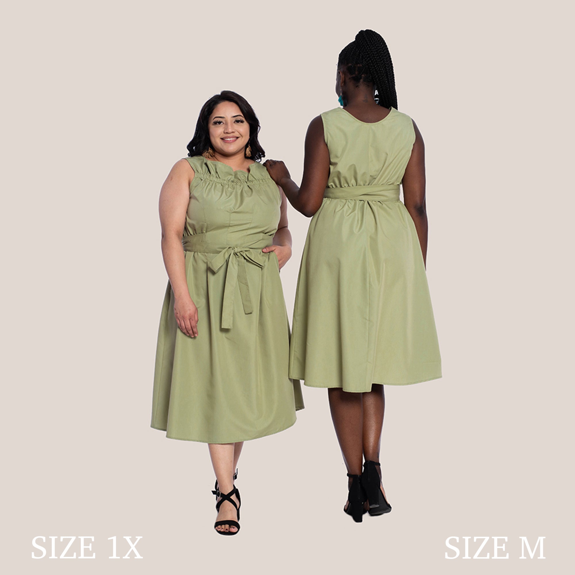 LANDRY SLIMMING DRESS - CELERY