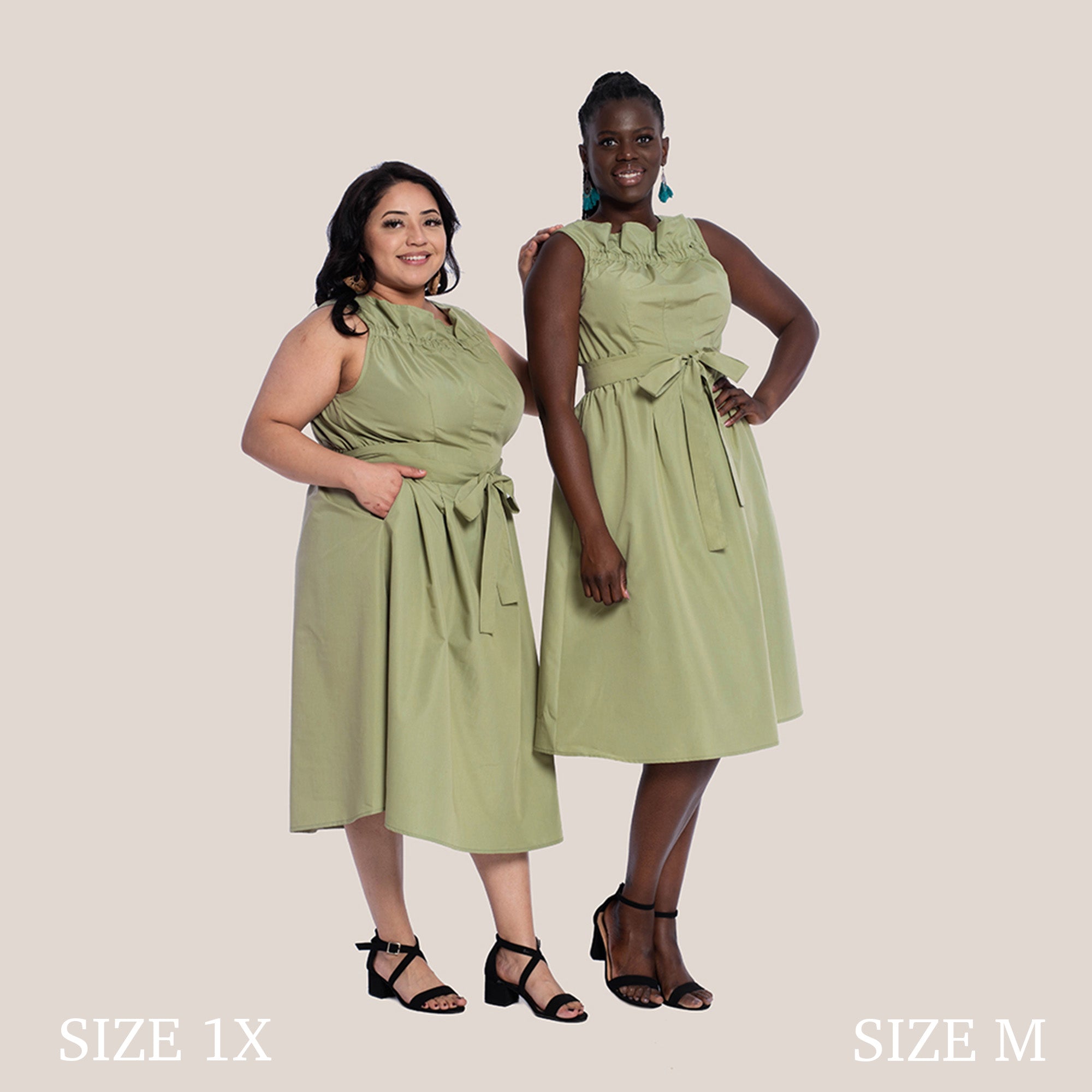 LANDRY SLIMMING DRESS - CELERY