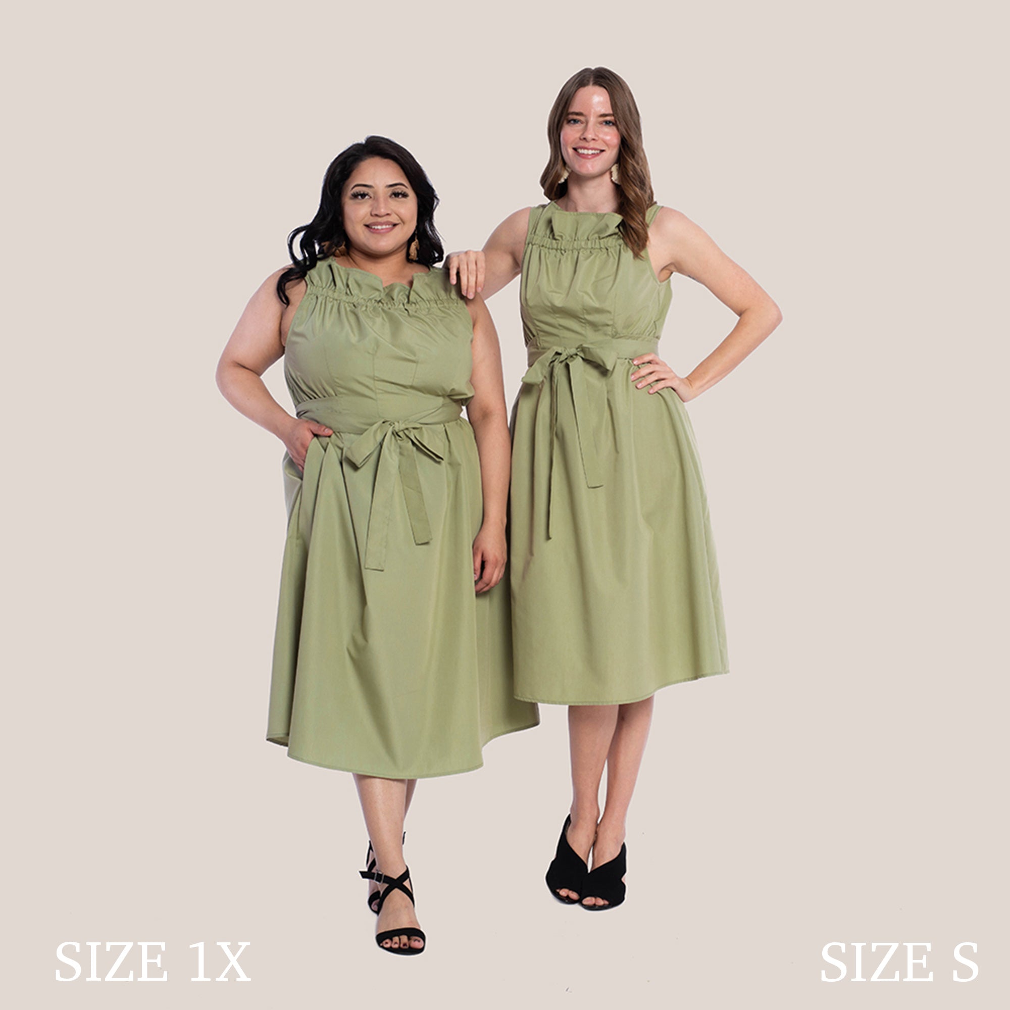 LANDRY SLIMMING DRESS - CELERY