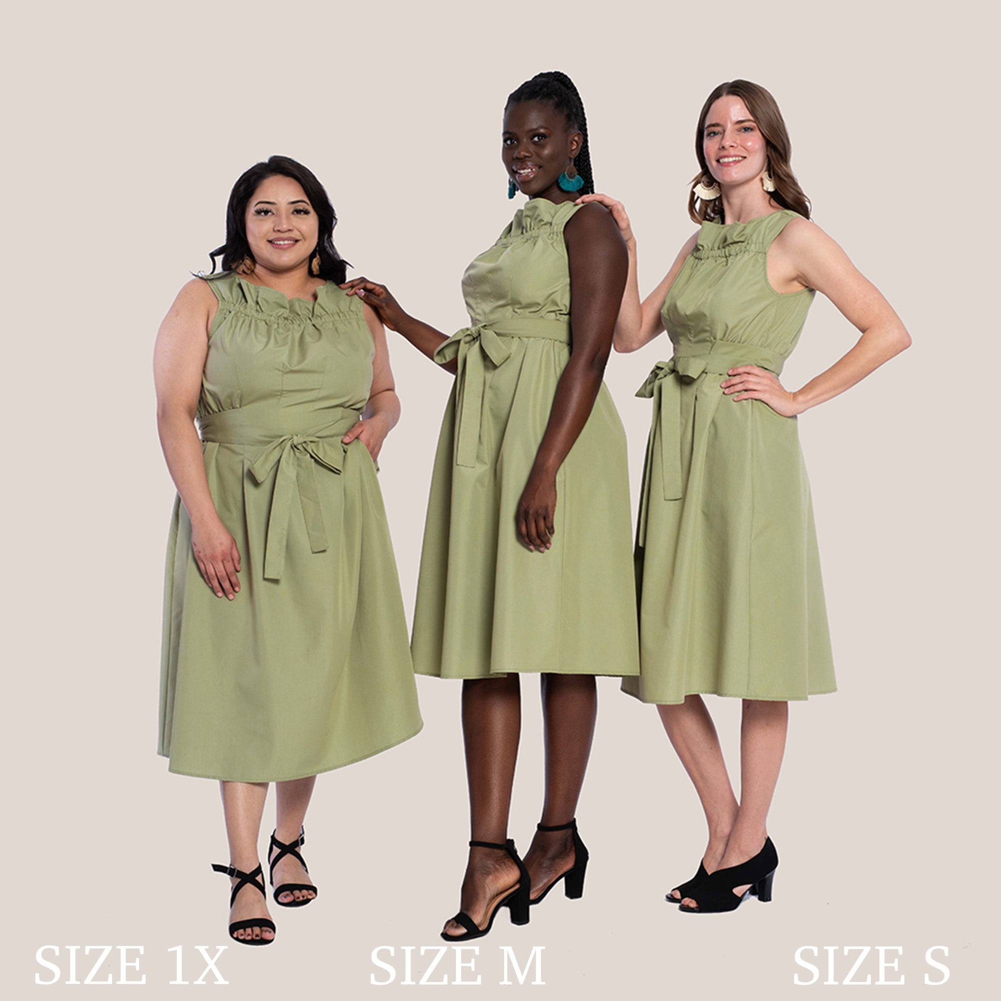 LANDRY SLIMMING DRESS - CELERY