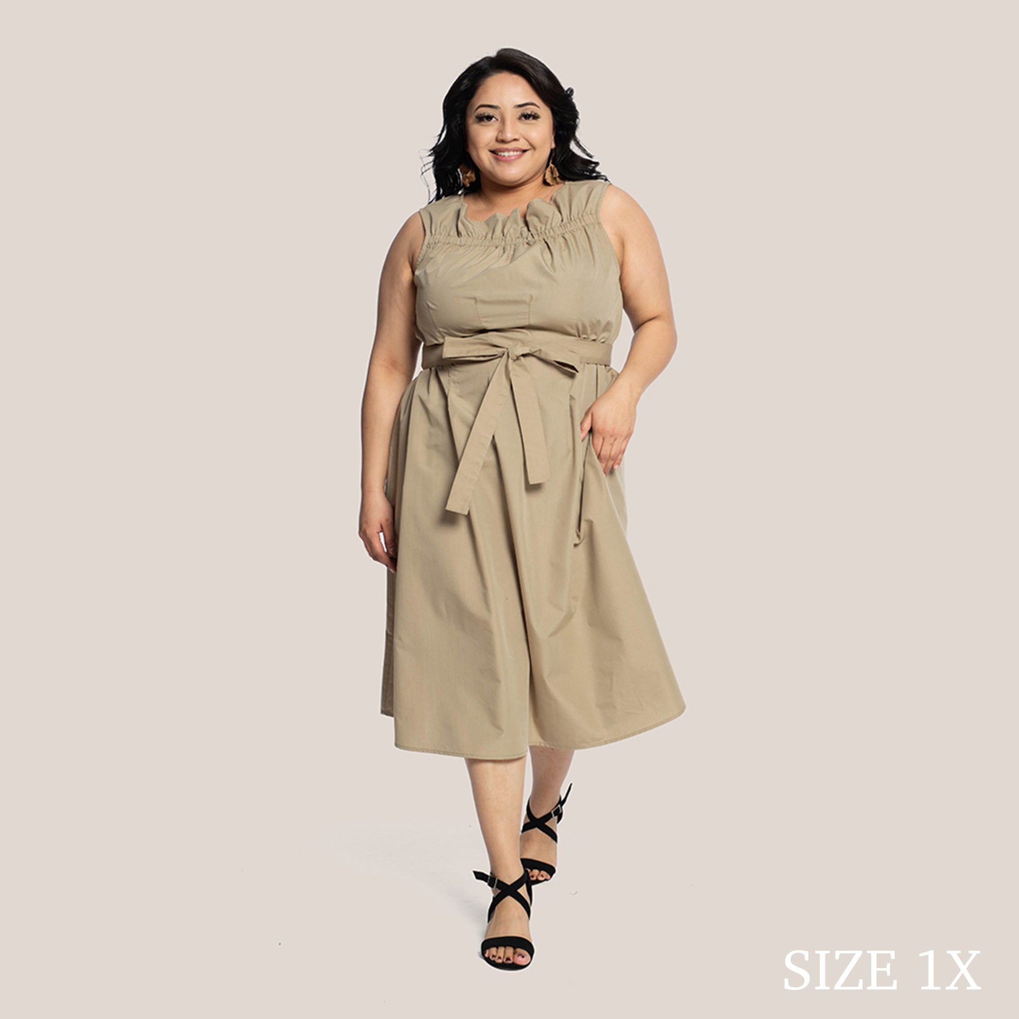 LANDRY SLIMMING DRESS - LATTE