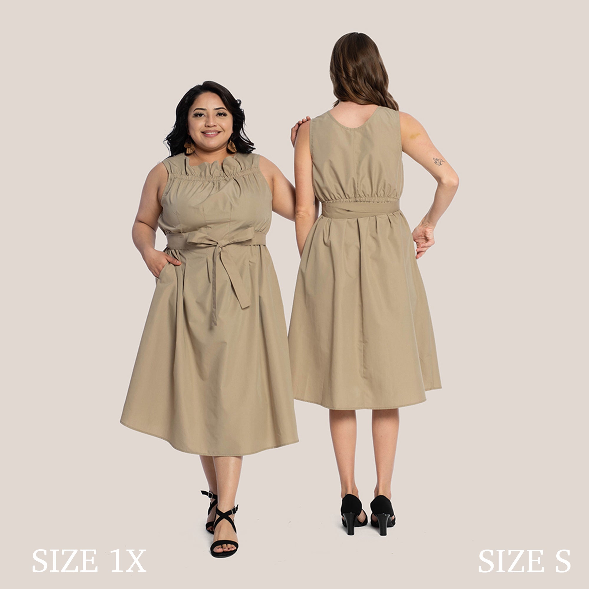 LANDRY SLIMMING DRESS - LATTE