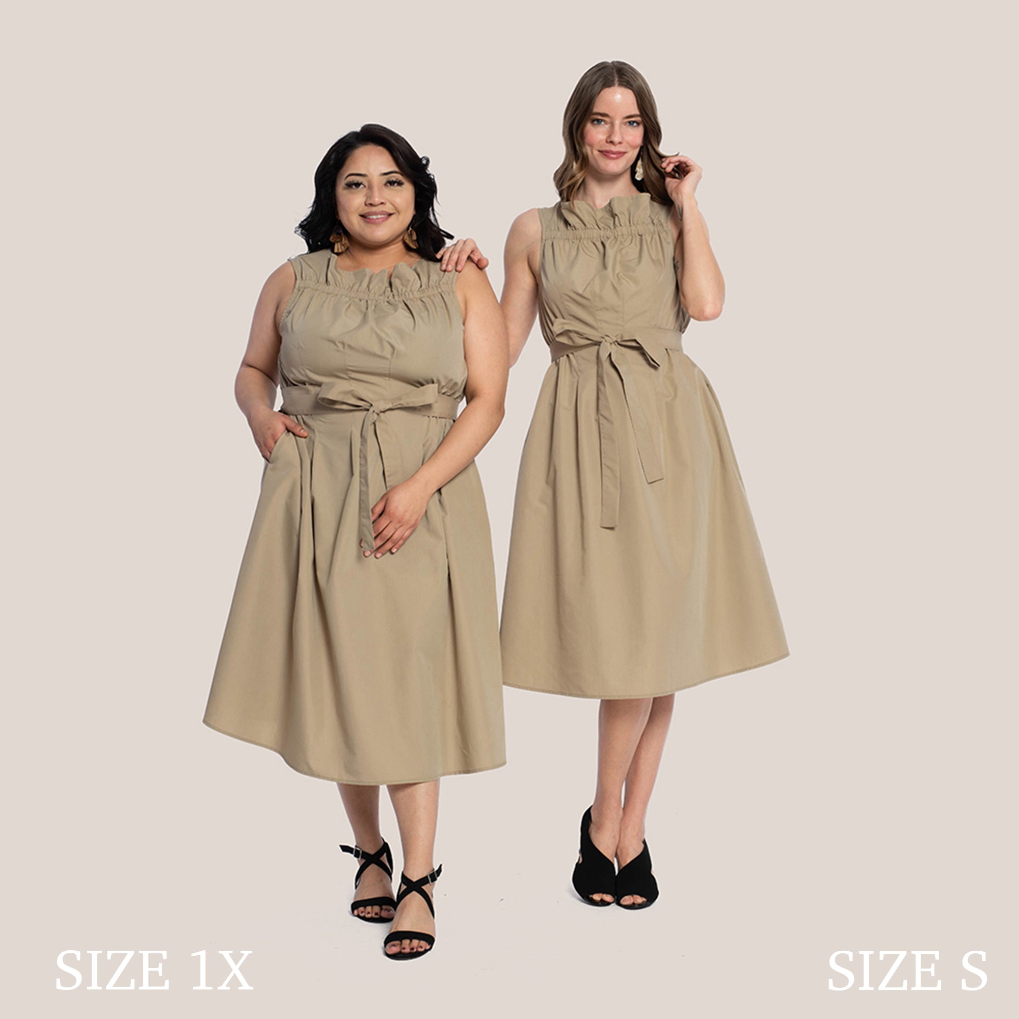 LANDRY SLIMMING DRESS - LATTE