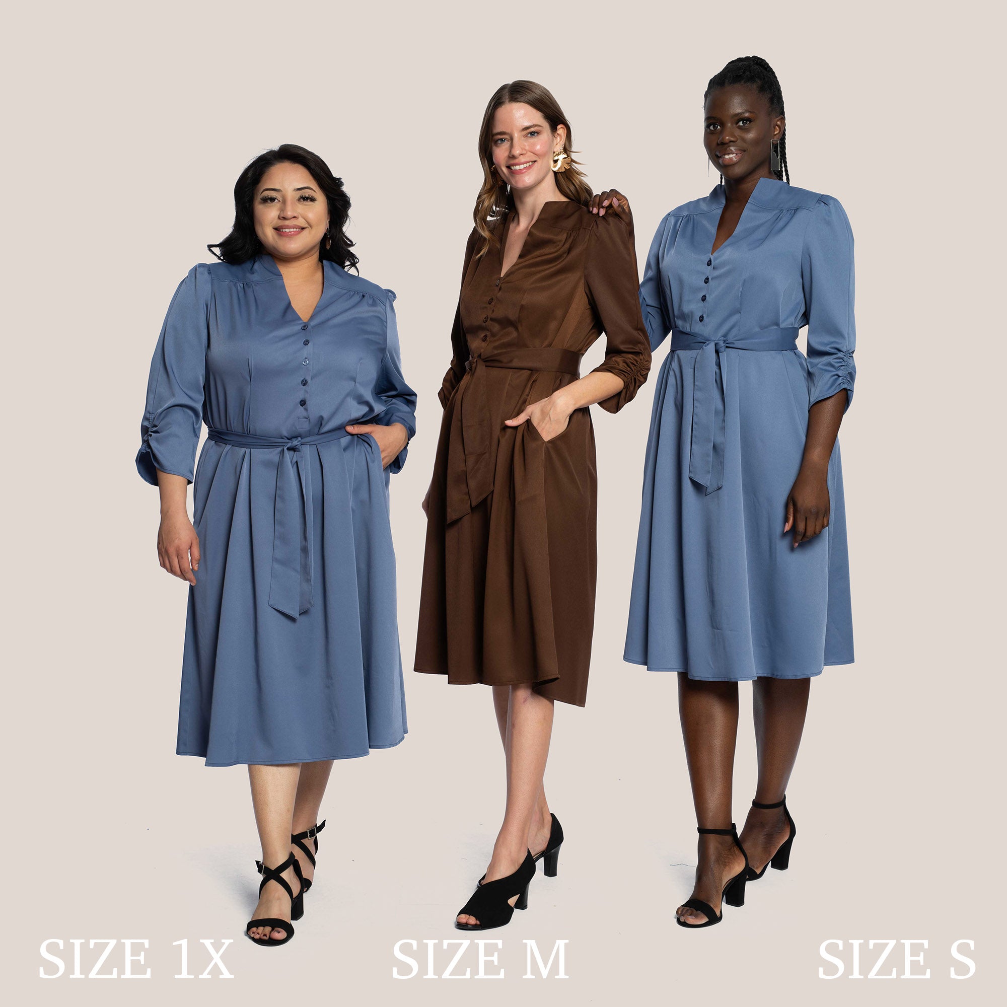 CLOVER SLIMMING DRESS - CHESTNUT