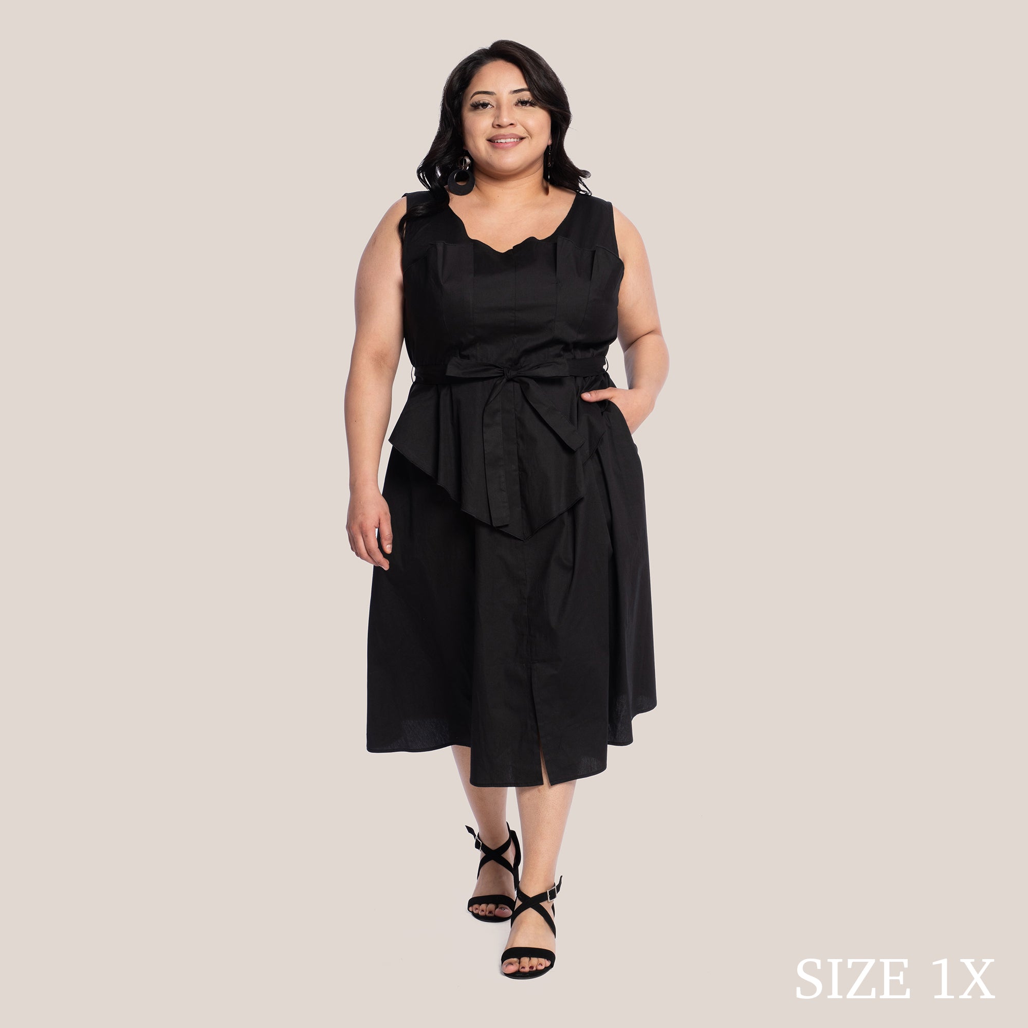 DELLA SLIMMING DRESS - BLACK