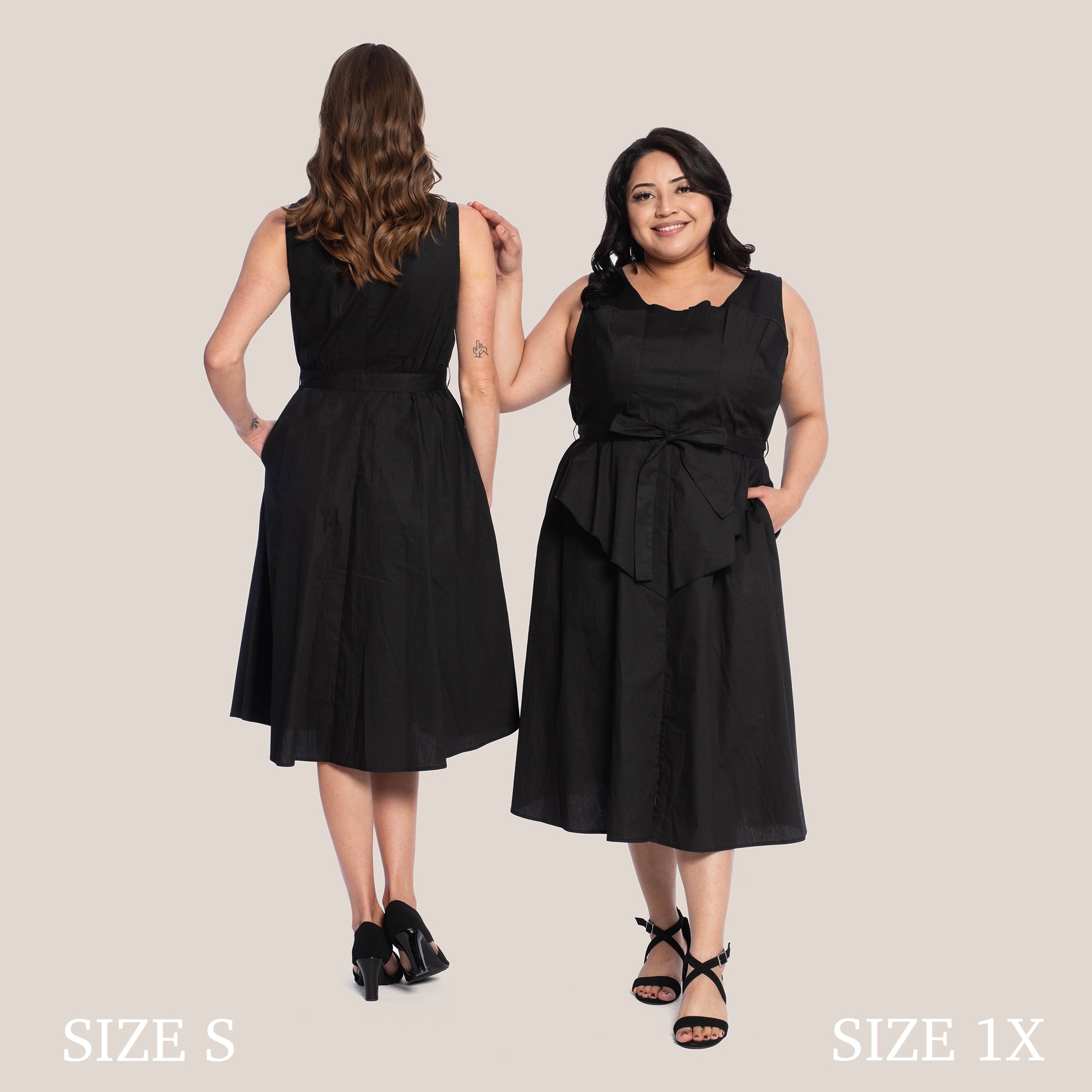 DELLA SLIMMING DRESS - BLACK