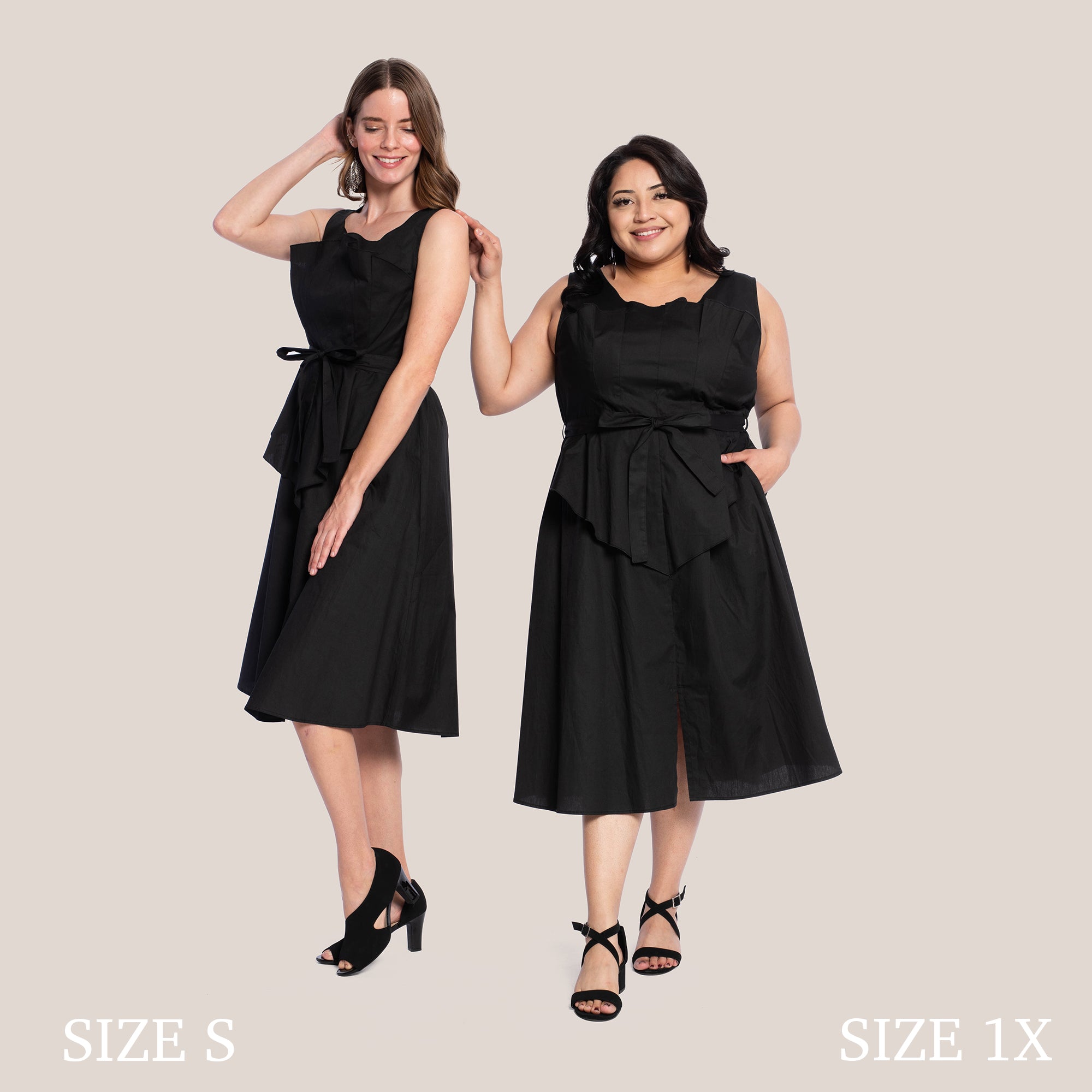 DELLA SLIMMING DRESS - BLACK