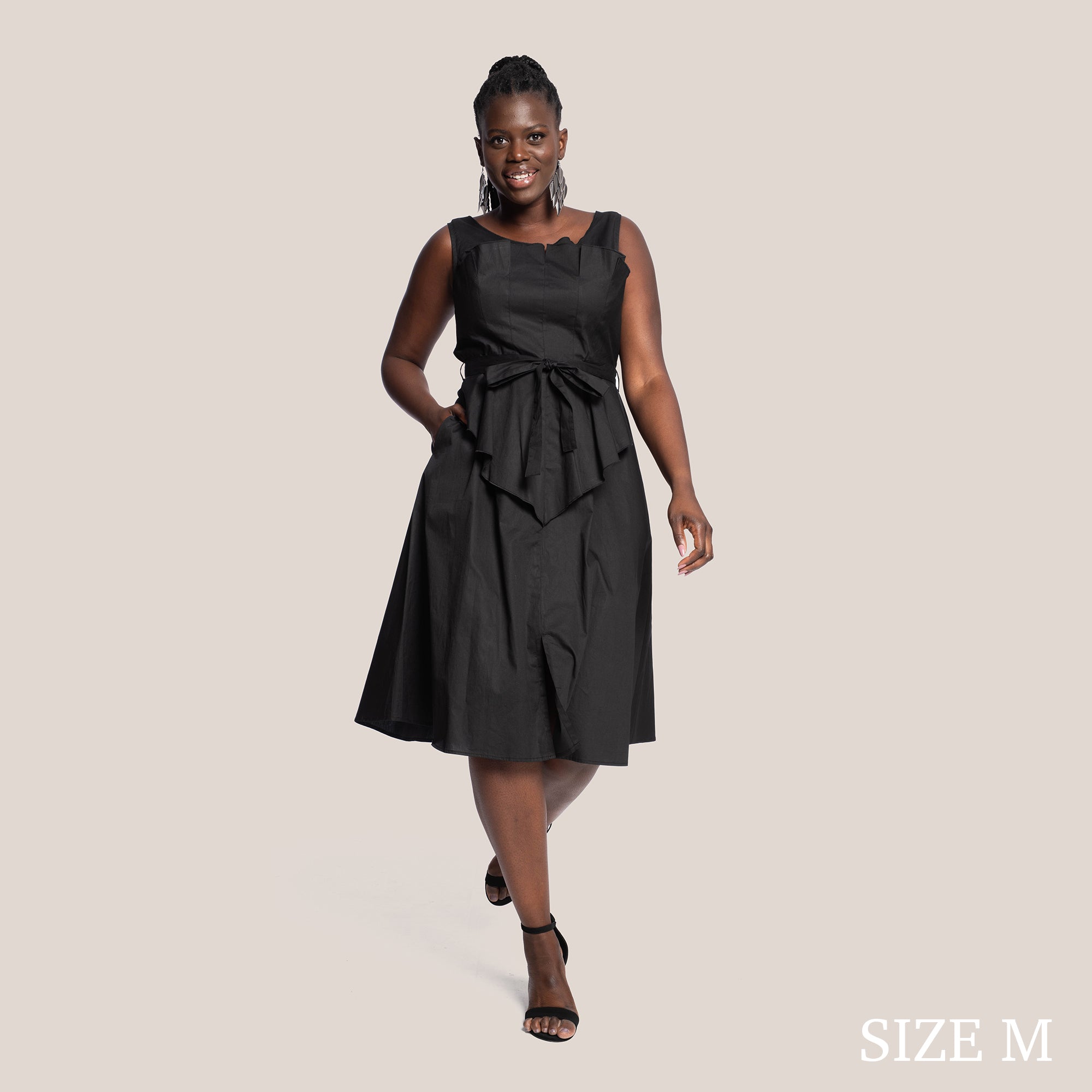 DELLA SLIMMING DRESS - BLACK