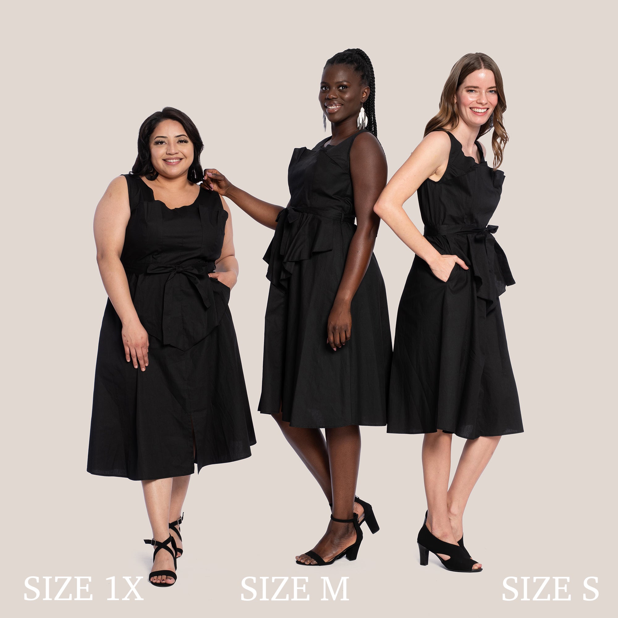 DELLA SLIMMING DRESS - BLACK