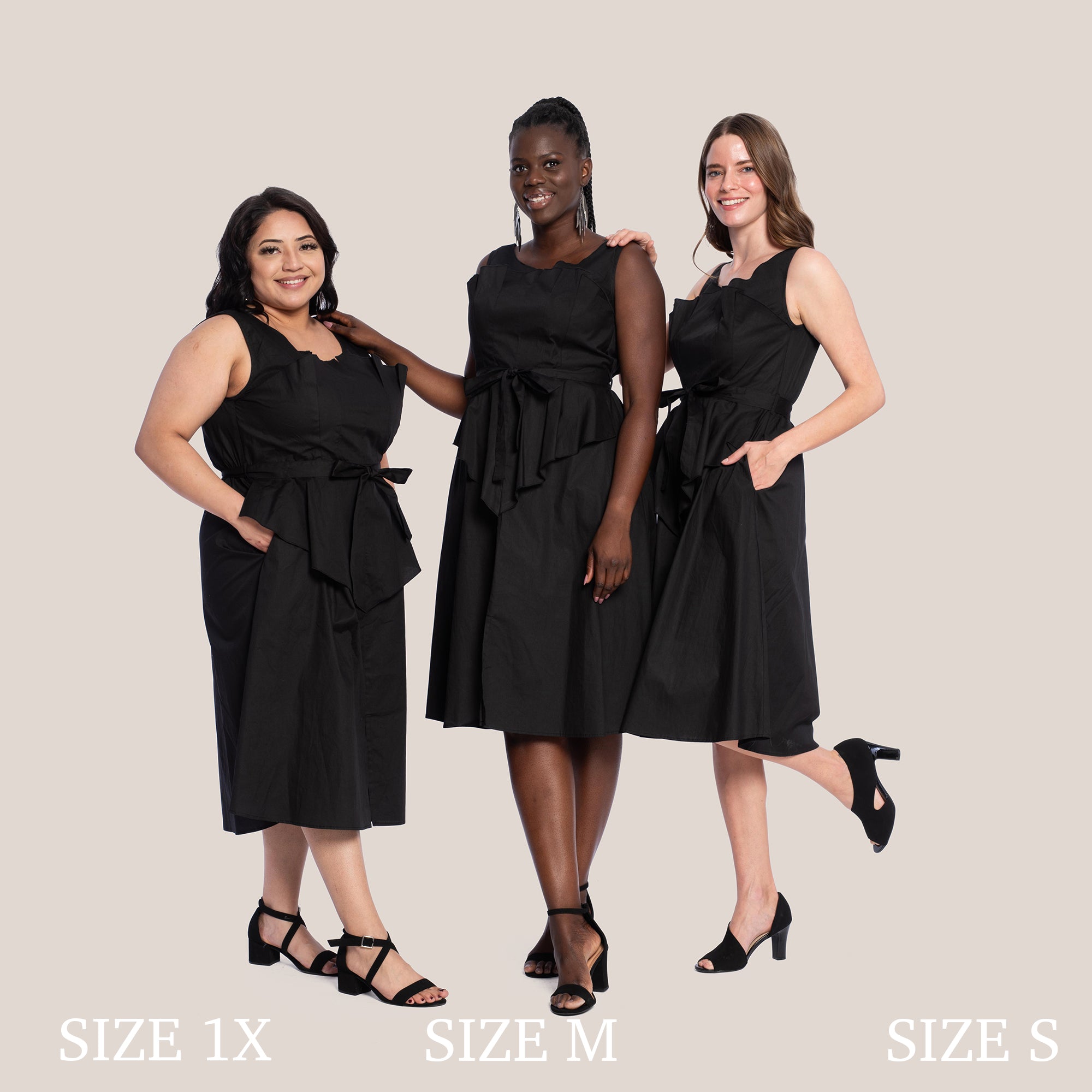 DELLA SLIMMING DRESS - BLACK