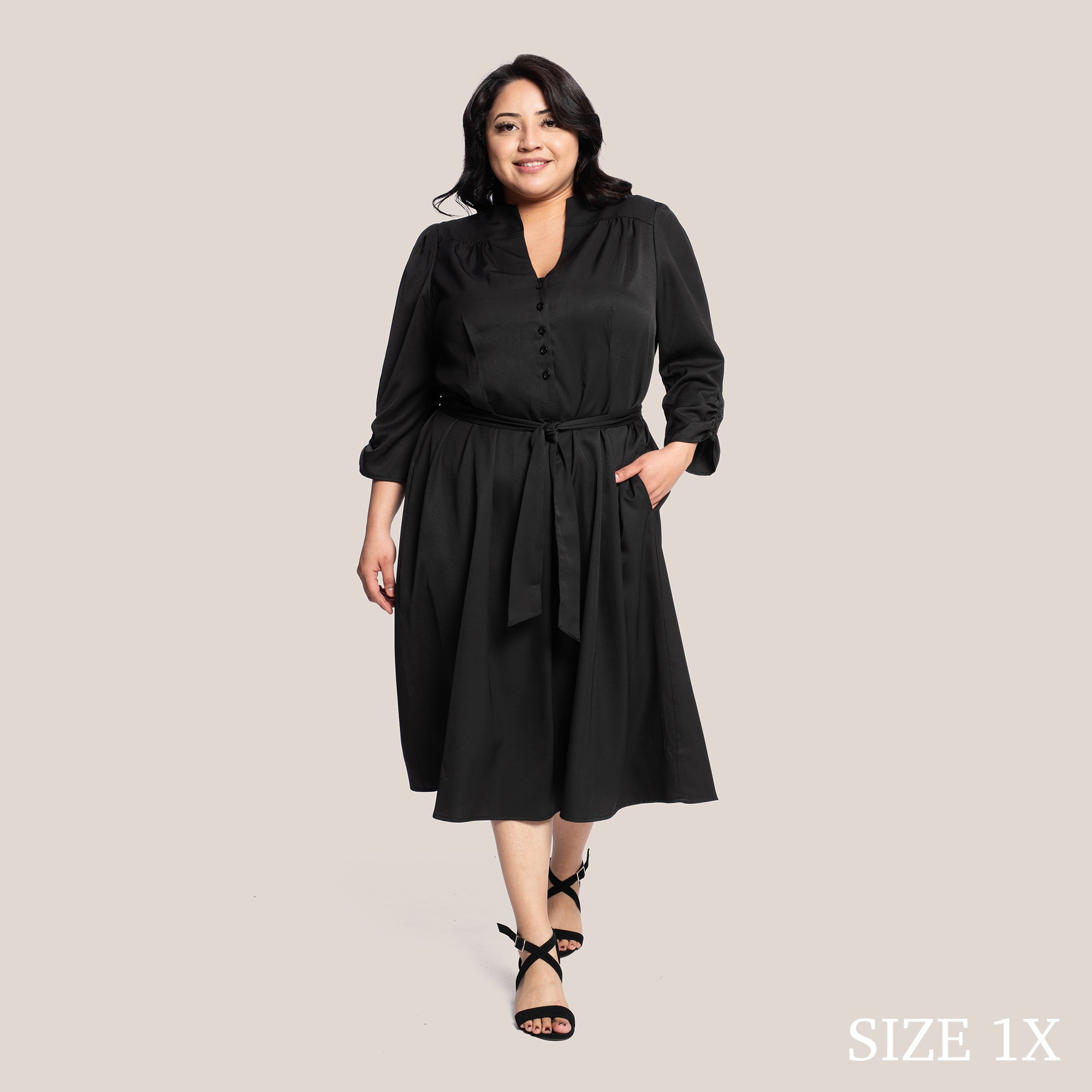 CLOVER SLIMMING DRESS - BLACK