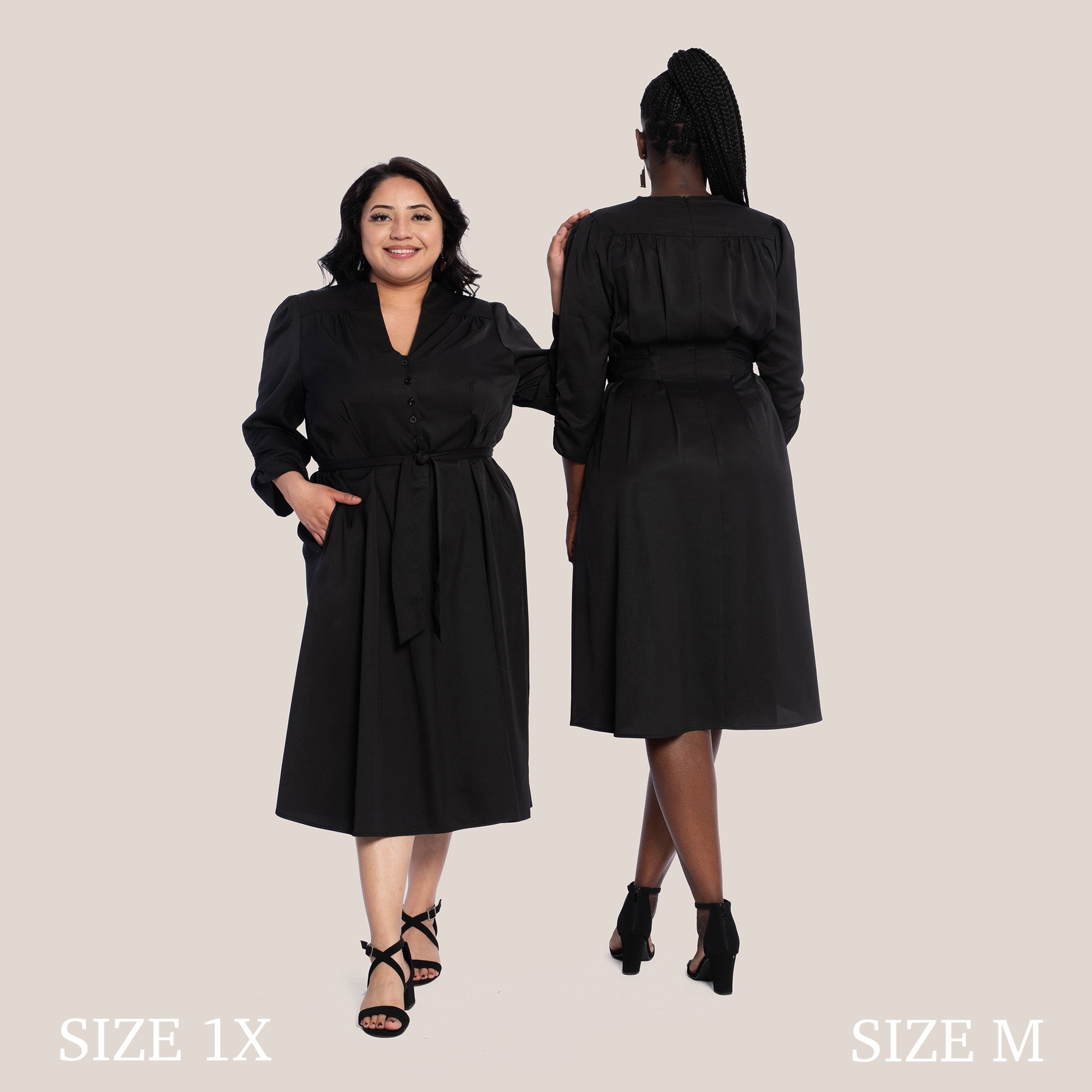 CLOVER SLIMMING DRESS - BLACK