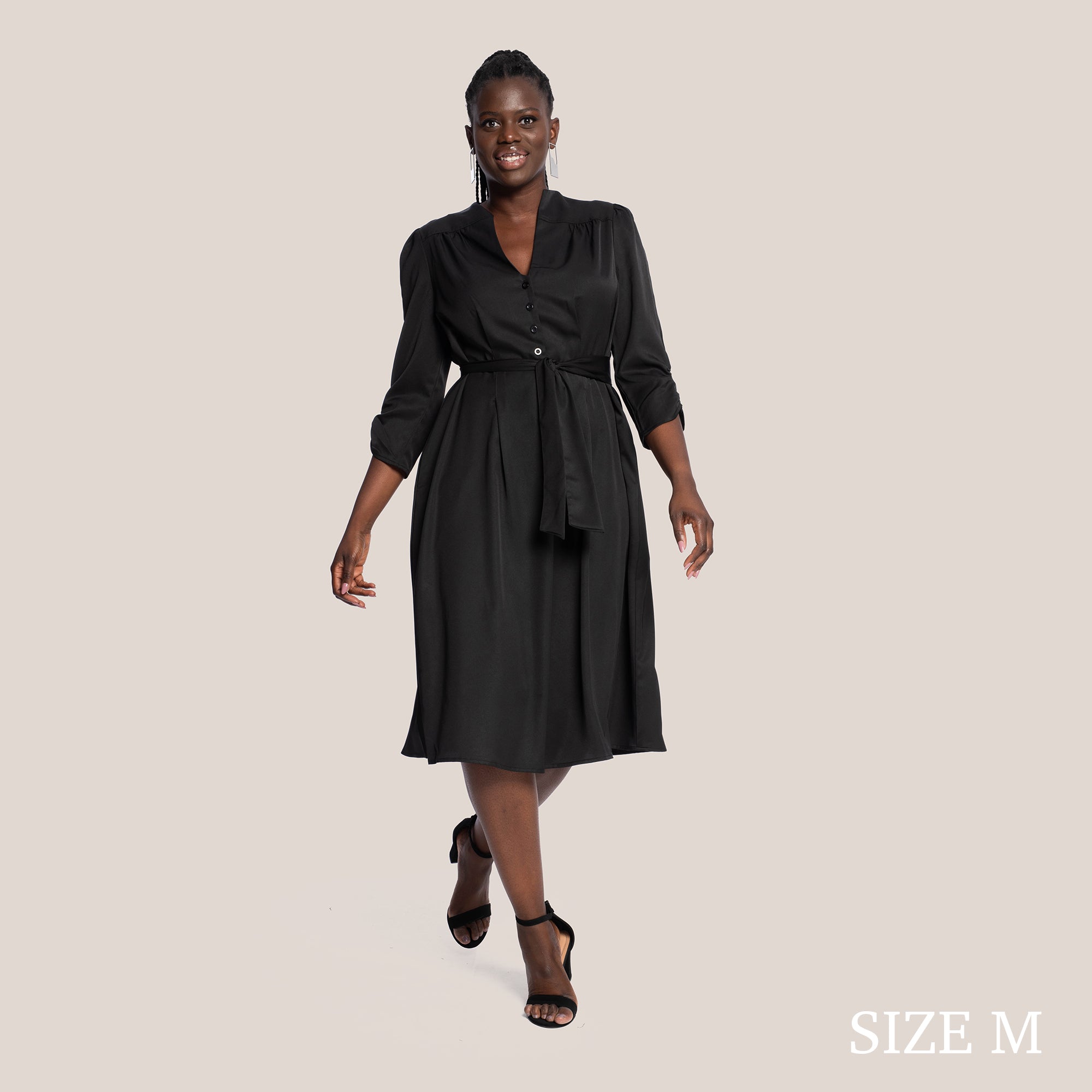 CLOVER SLIMMING DRESS - BLACK