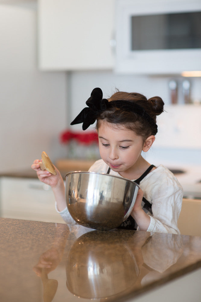 Black White Checker Plaid Apron | Children's Collection