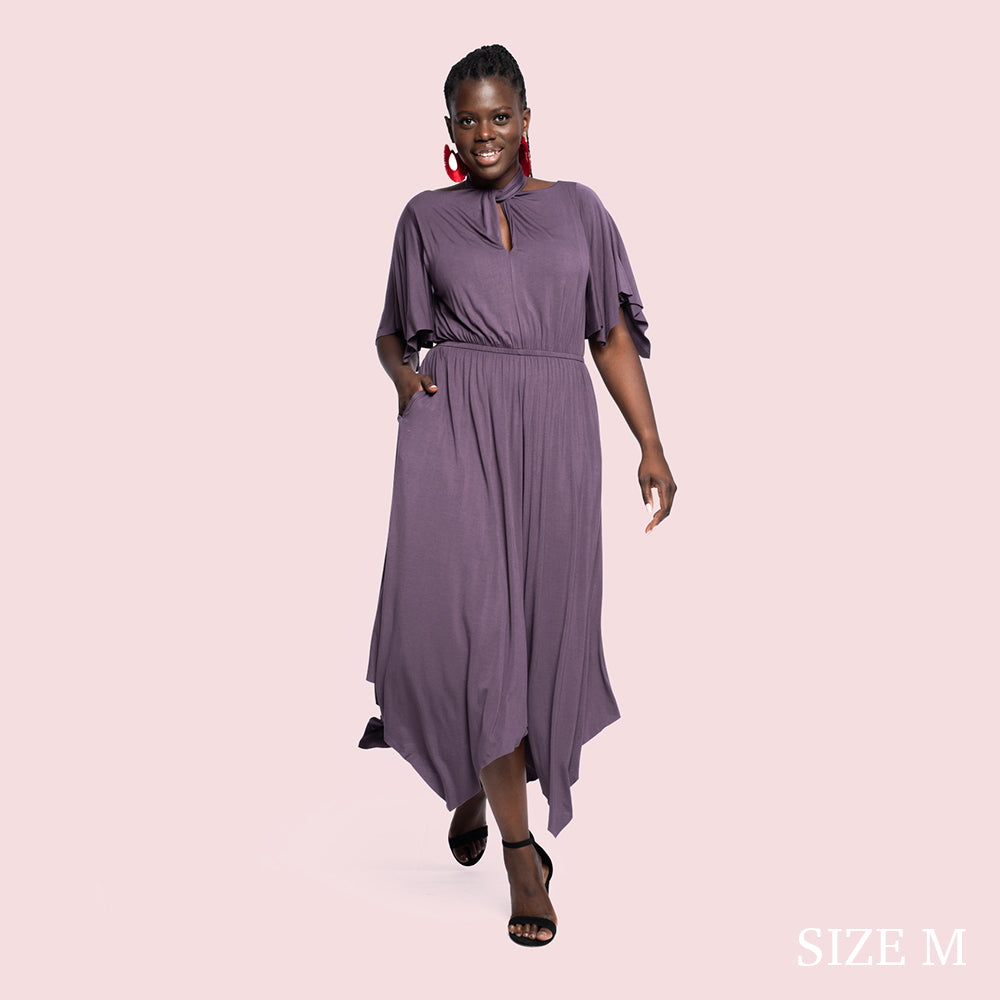 EYDIS DRESS - PLUM