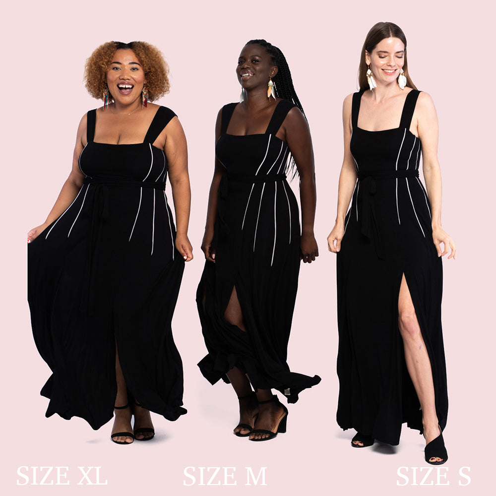 MAEVE DRESS - BLACK / SILVER | SCAI