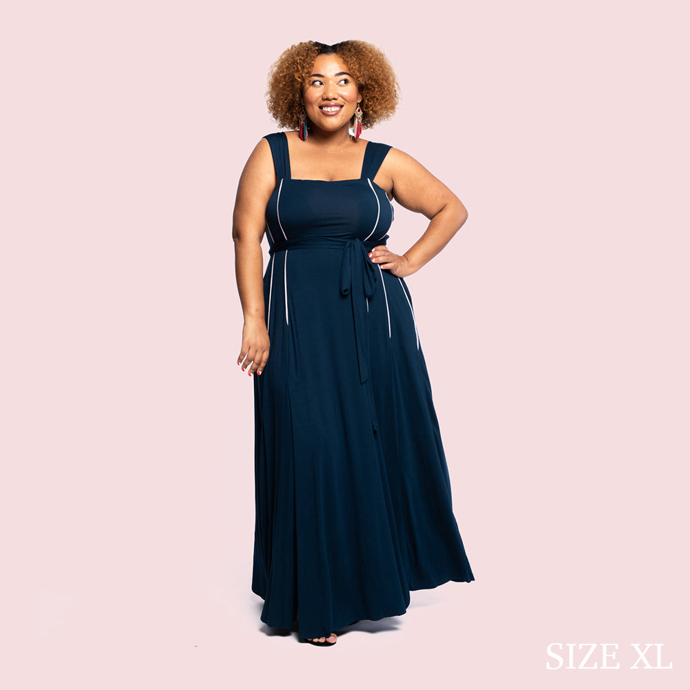MAEVE DRESS - BLUE / SILVER L MAEVE DRESS - BLUE / SILVER L