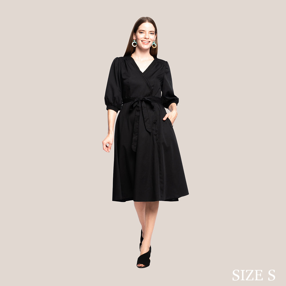 ARLETH SLIMMING DRESS - BLACK