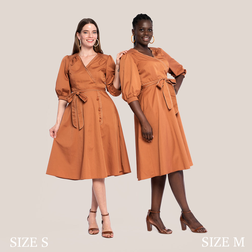 ARLETH SLIMMING DRESS - BOMBAY BROWN