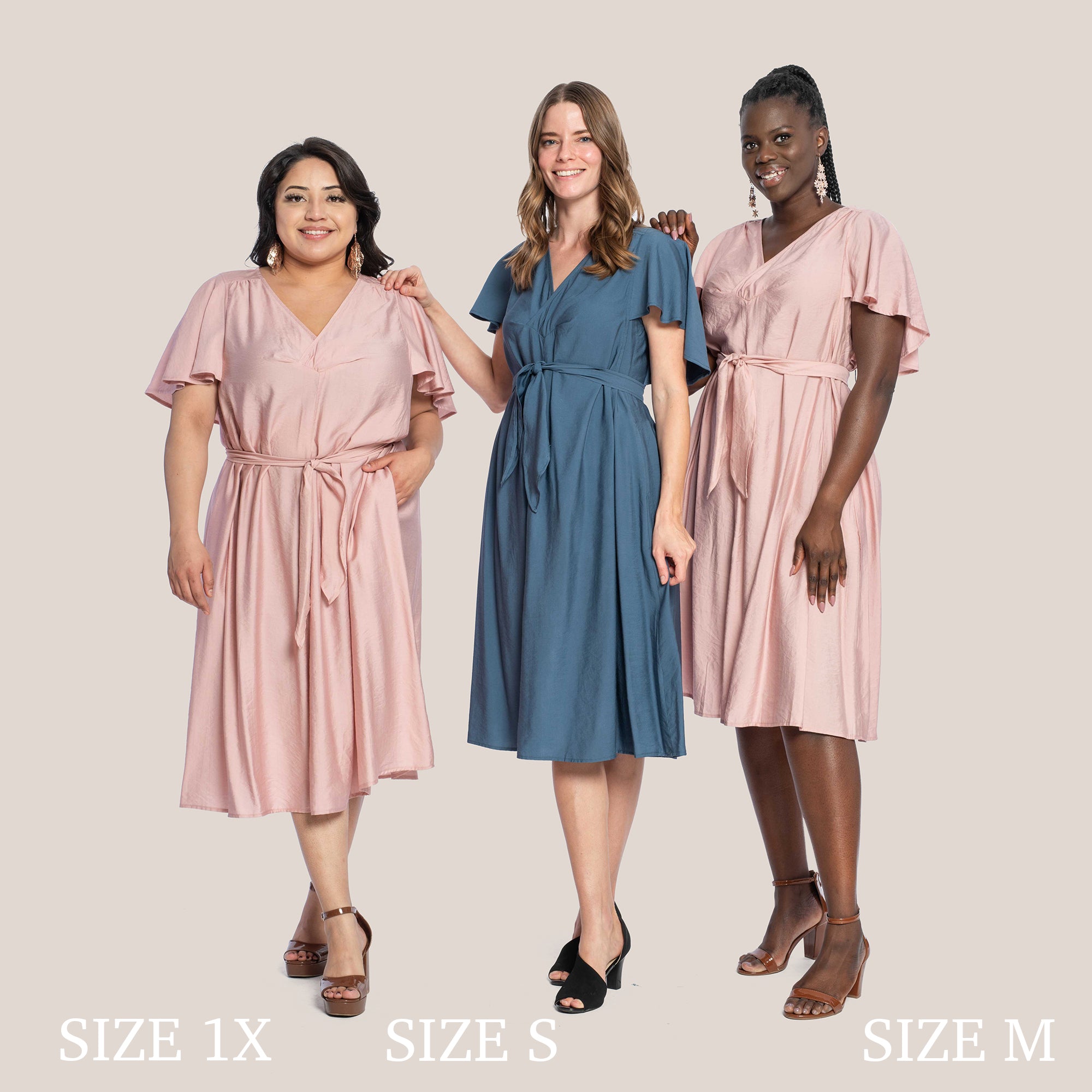 CHARLOTTE SLIMMING DRESS - MELON PEACH