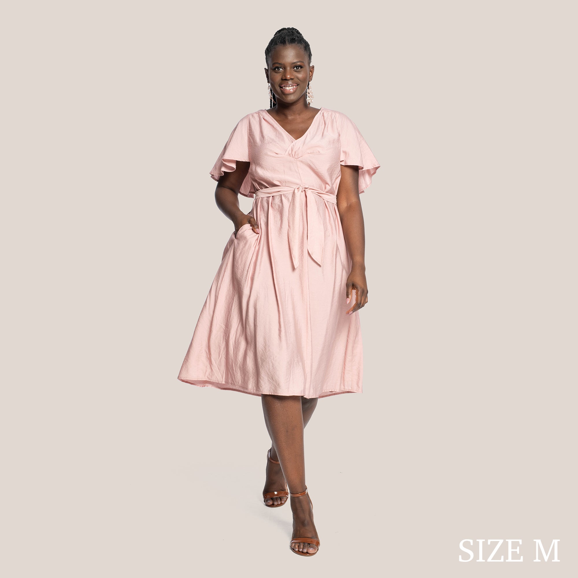 CHARLOTTE SLIMMING DRESS - MELON PEACH