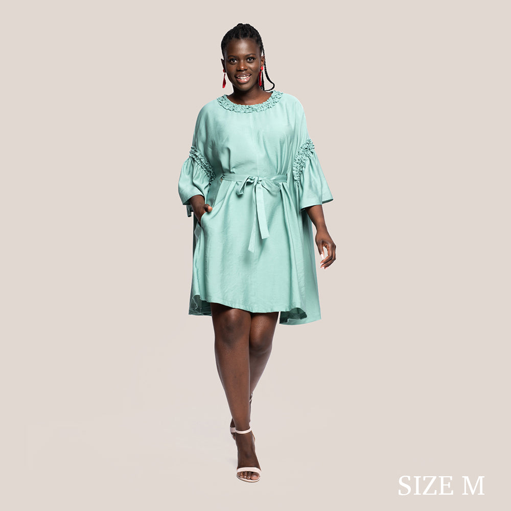 HARPER SLIMMING DRESS - SEAFOAM