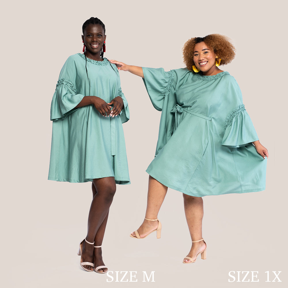 HARPER SLIMMING DRESS - SEAFOAM