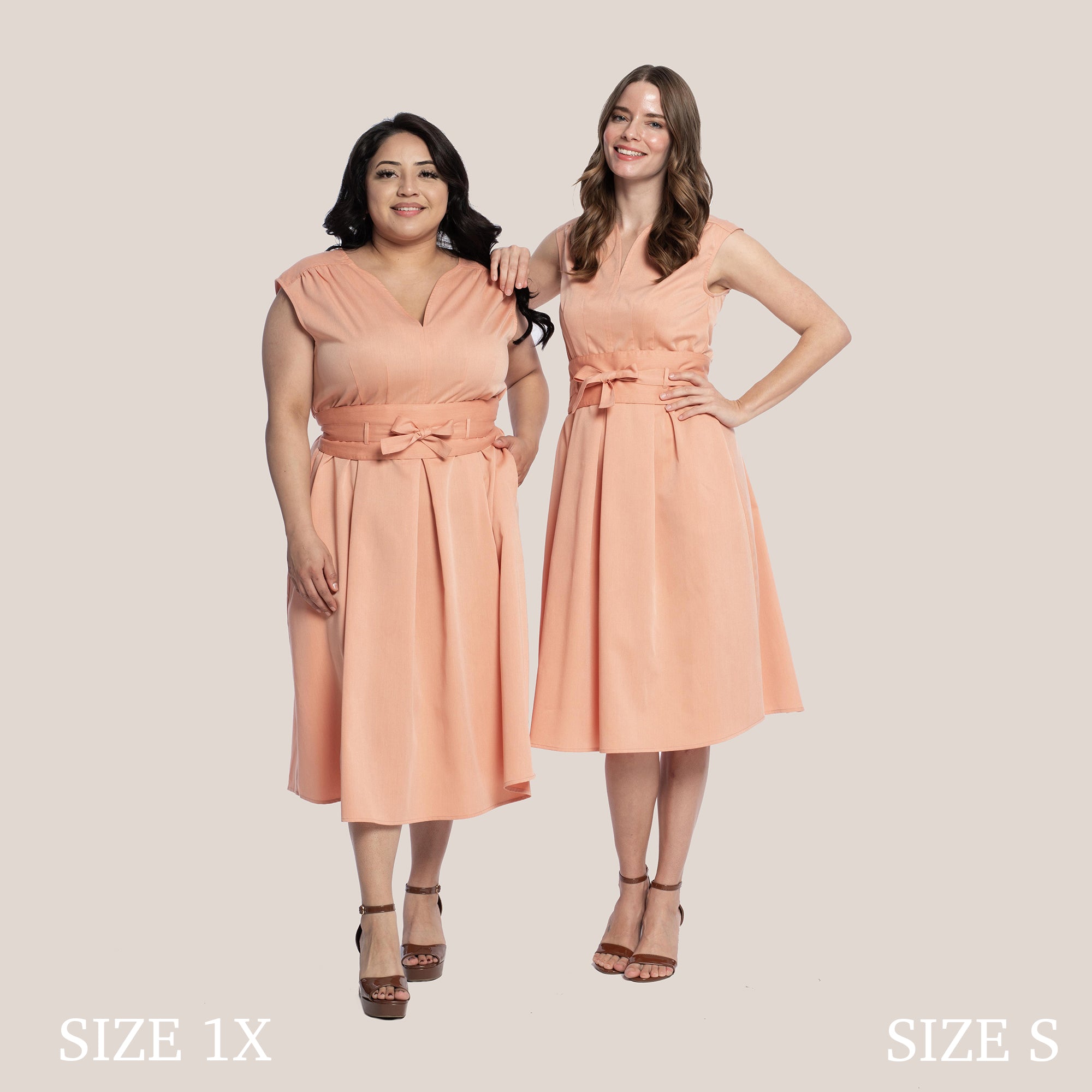 JAYLANI SLIMMING DRESS - MELON COPPER