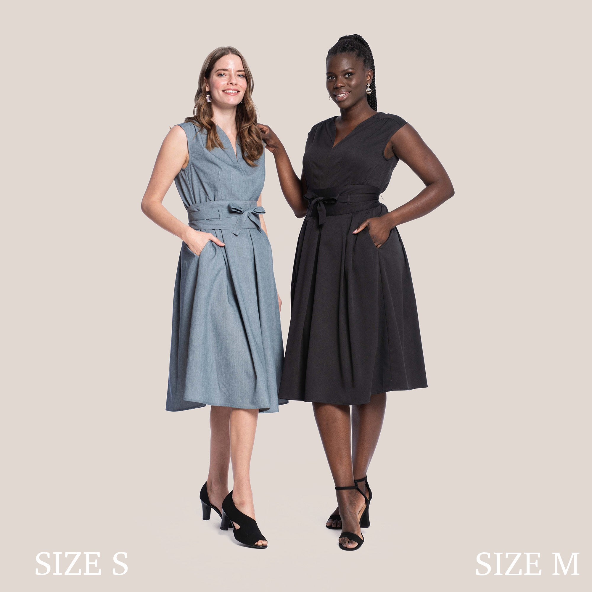 JAYLANI SLIMMING DRESS - SMOKE DENIM