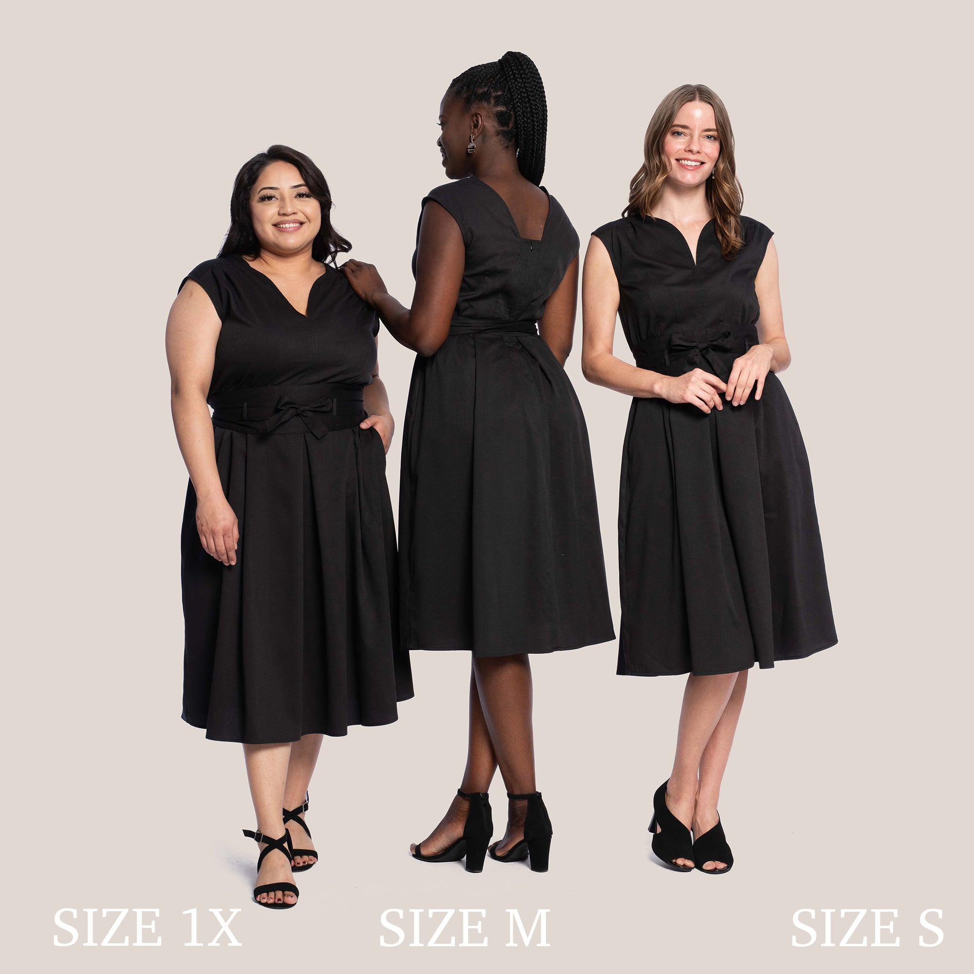 JAYLANI SLIMMING DRESS - BLACK