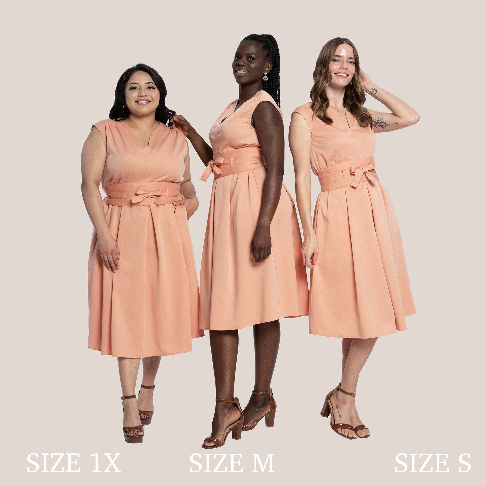 JAYLANI SLIMMING DRESS - MELON COPPER | SCAI