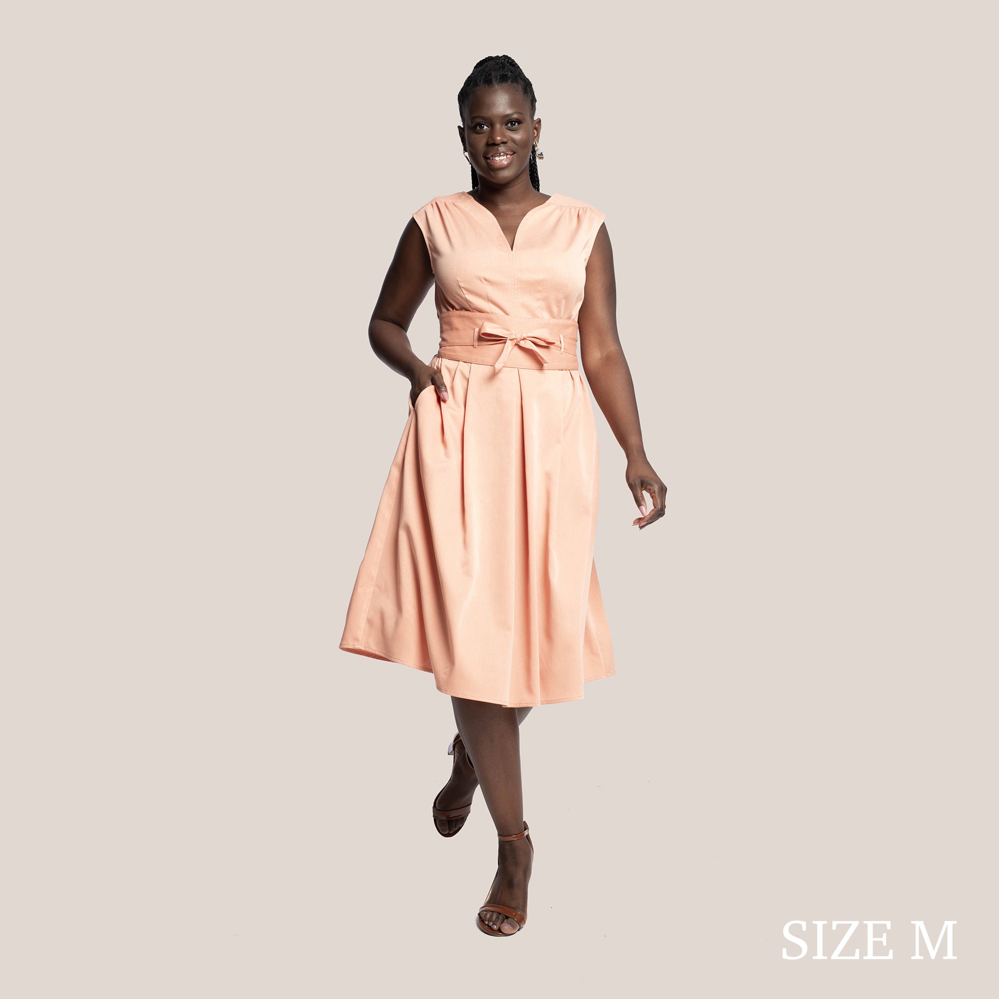 JAYLANI SLIMMING DRESS - MELON COPPER