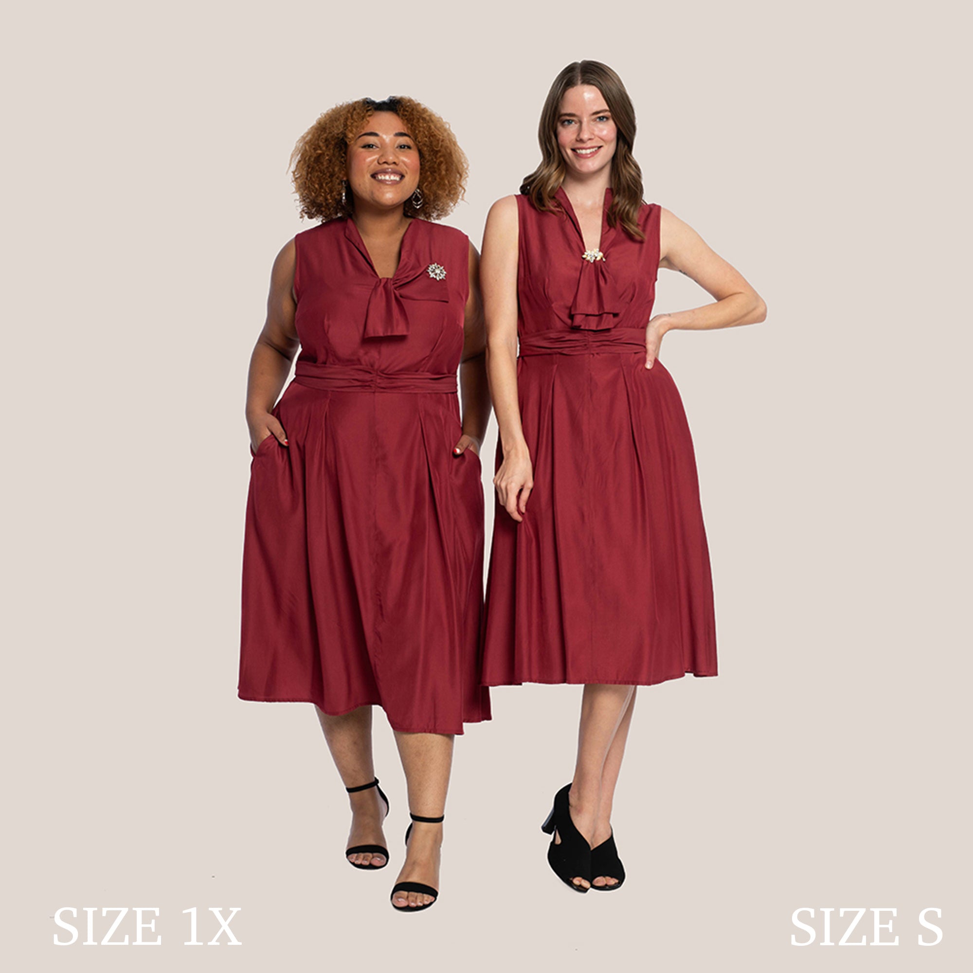 JUSTYN SLIMMING DRESS - RED