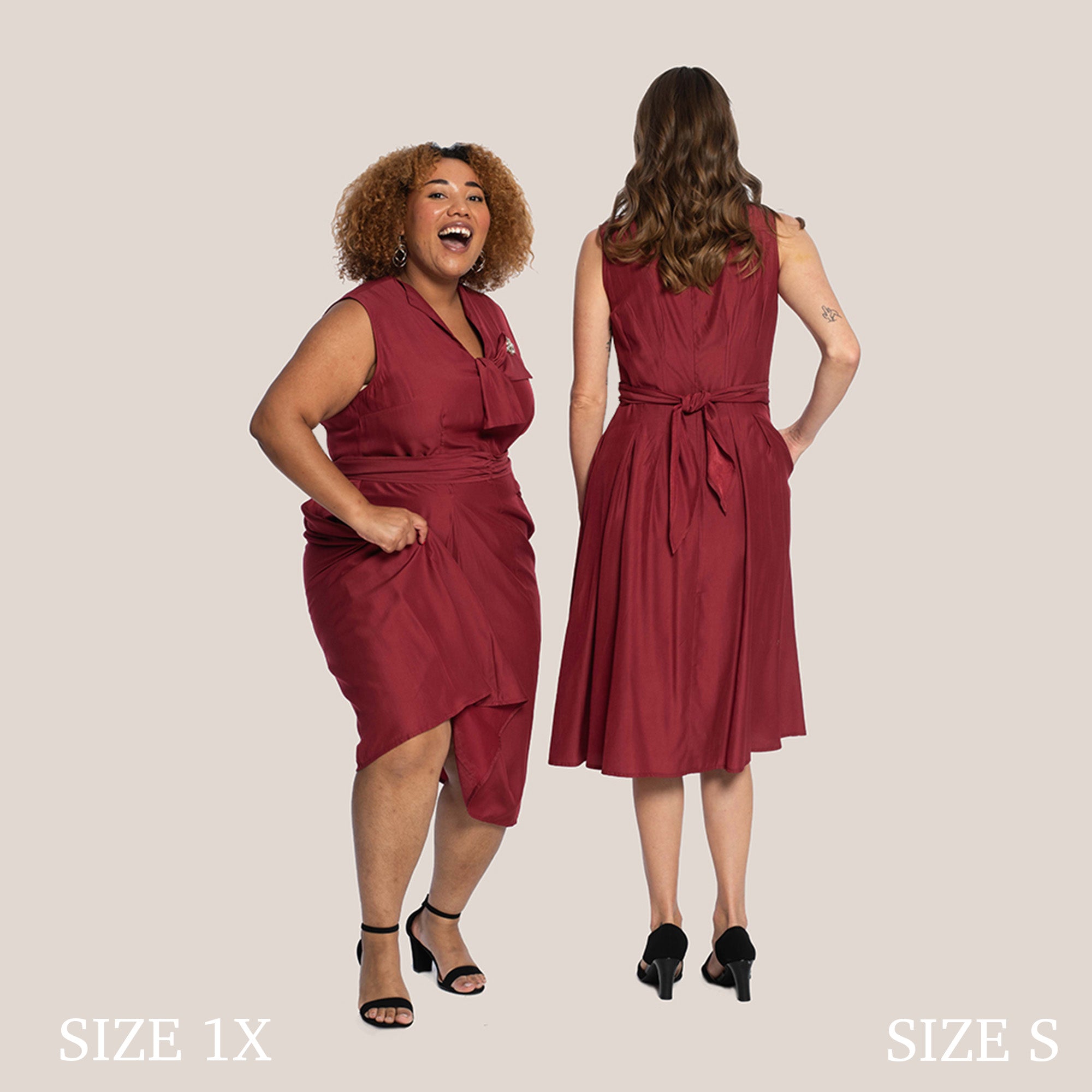 JUSTYN SLIMMING DRESS - RED