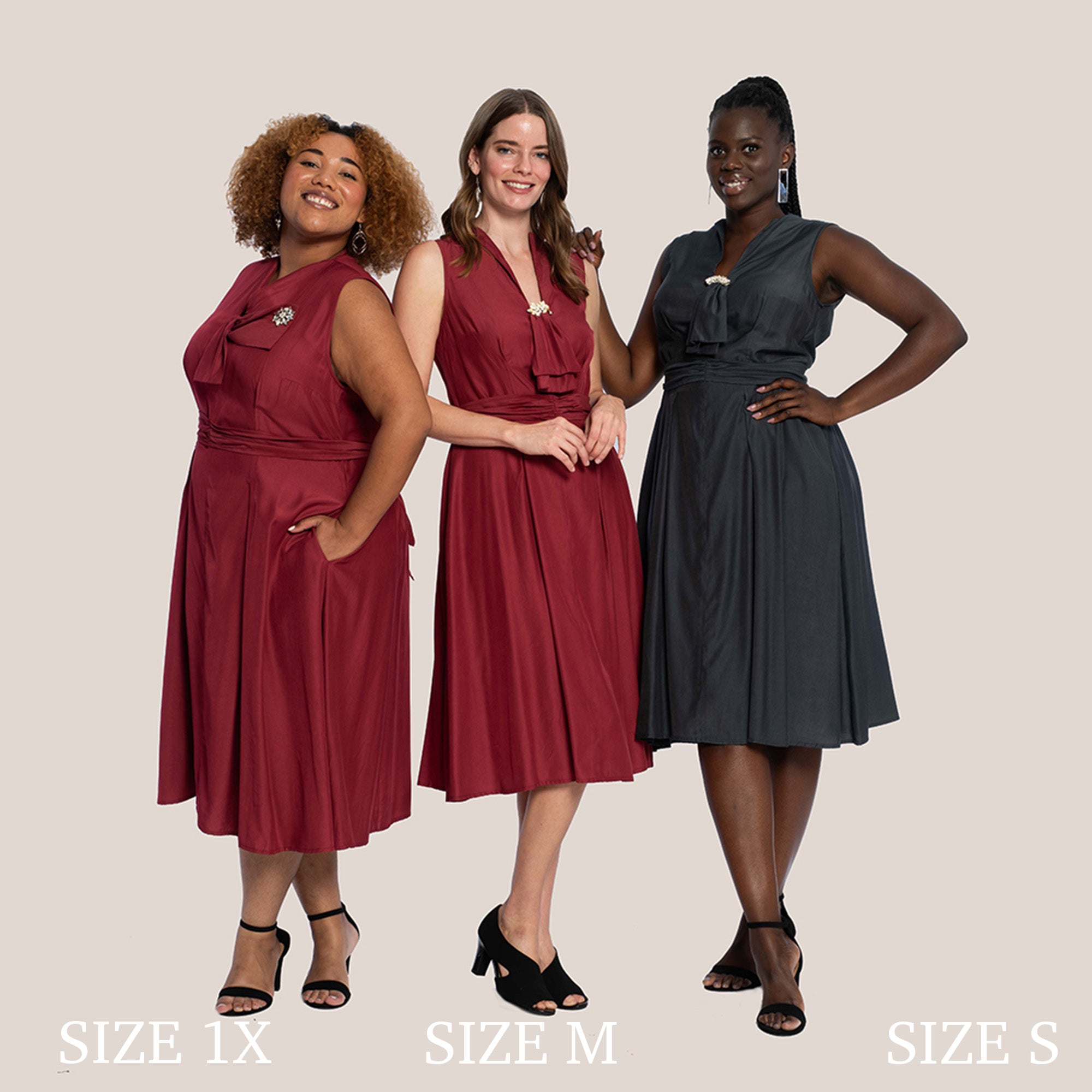 JUSTYN SLIMMING DRESS - RED