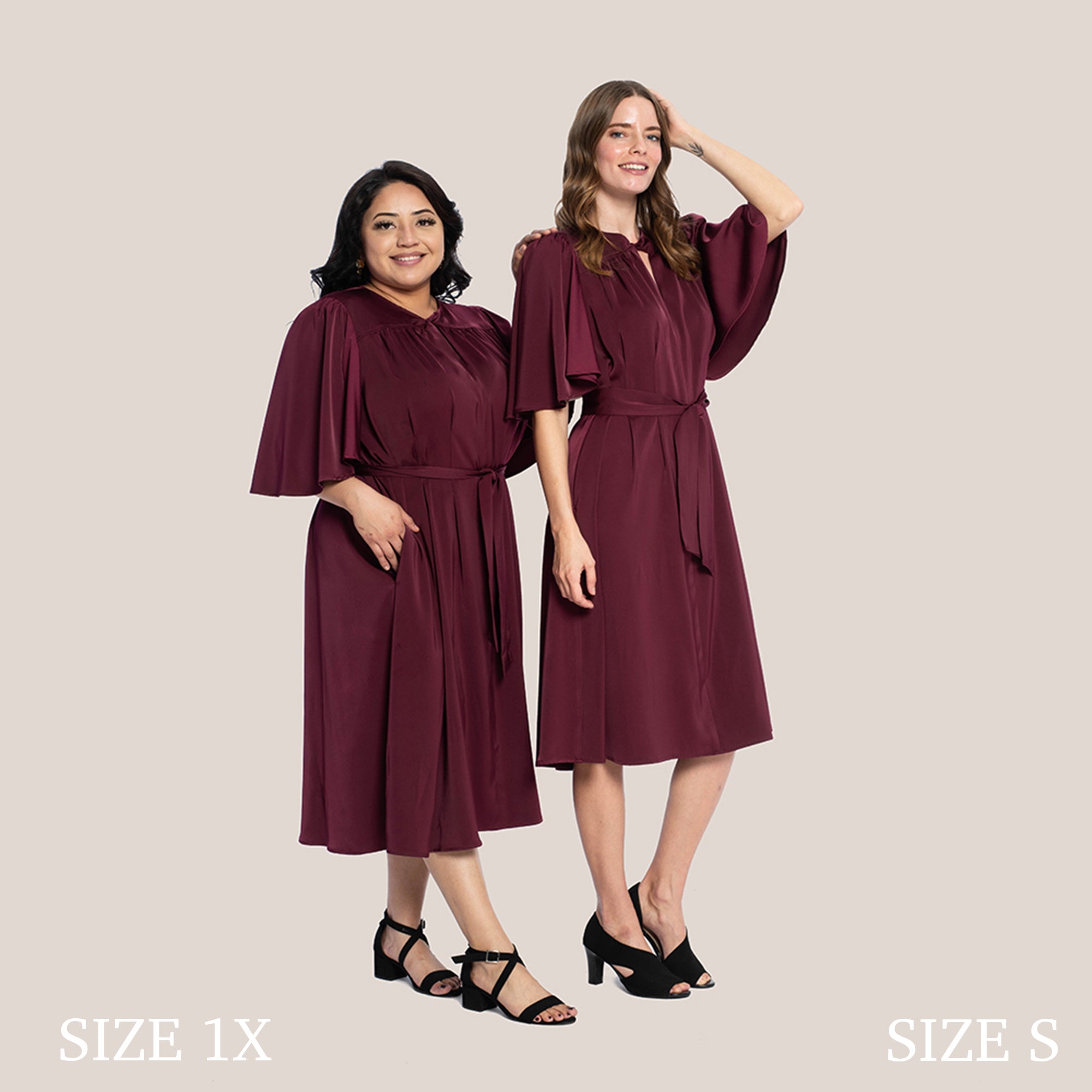 MILA SLIMMING DRESS - MAROON