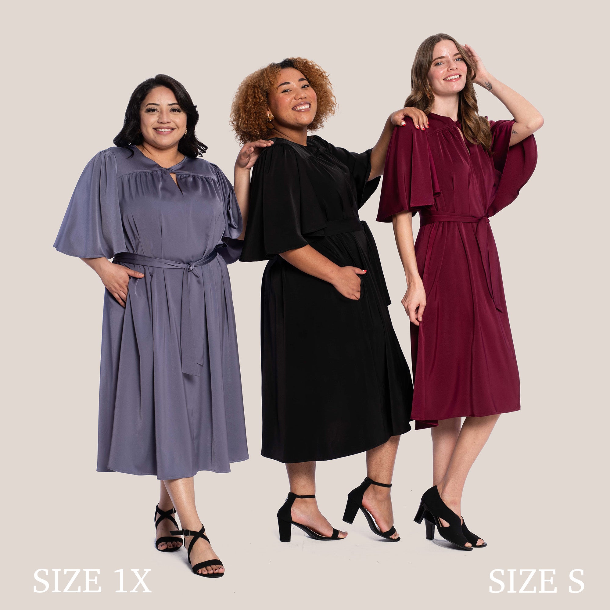 MILA SLIMMING DRESS - MAROON