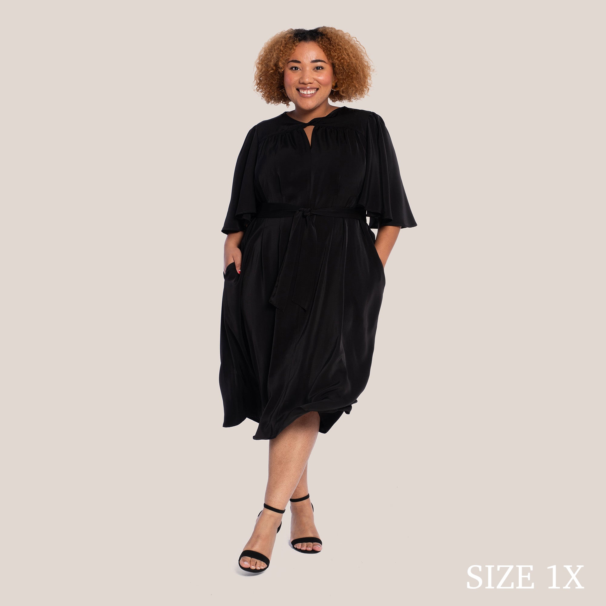 MILA SLIMMING DRESS - Black S MILA SLIMMING DRESS - Black S