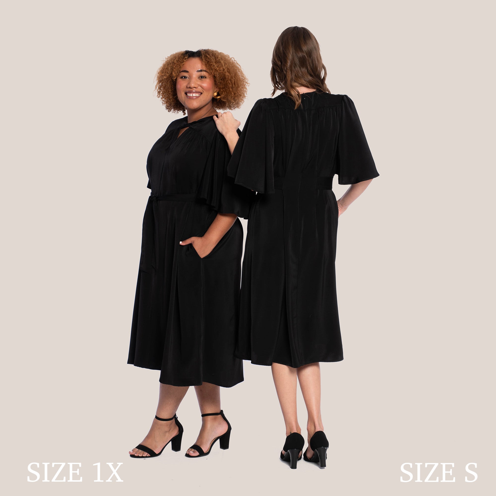 MILA SLIMMING DRESS - Black S MILA SLIMMING DRESS - Black S