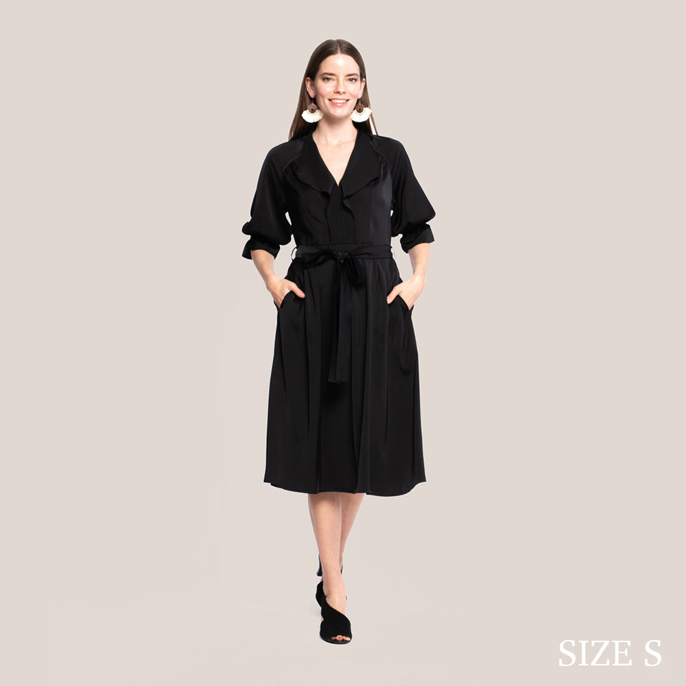 NYRA SLIMMING DRESS - BLACK