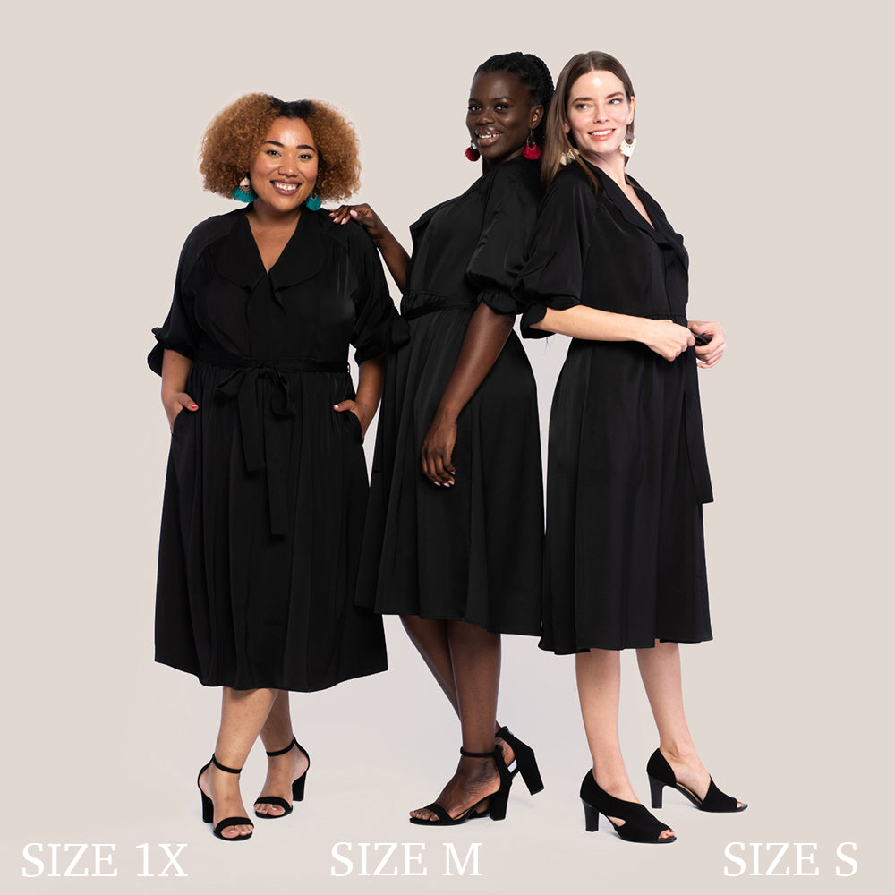 NYRA SLIMMING DRESS - BLACK