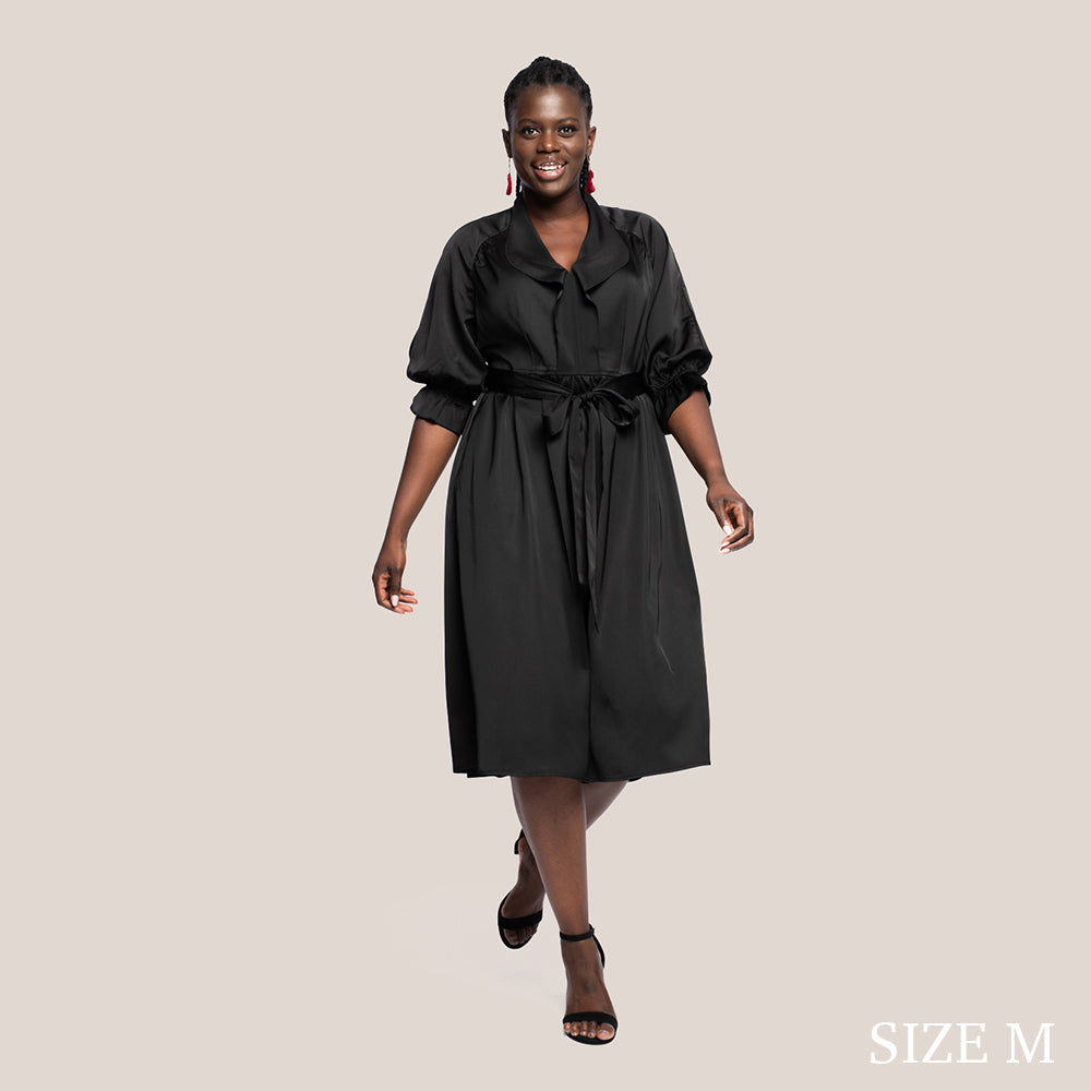 NYRA SLIMMING DRESS - BLACK