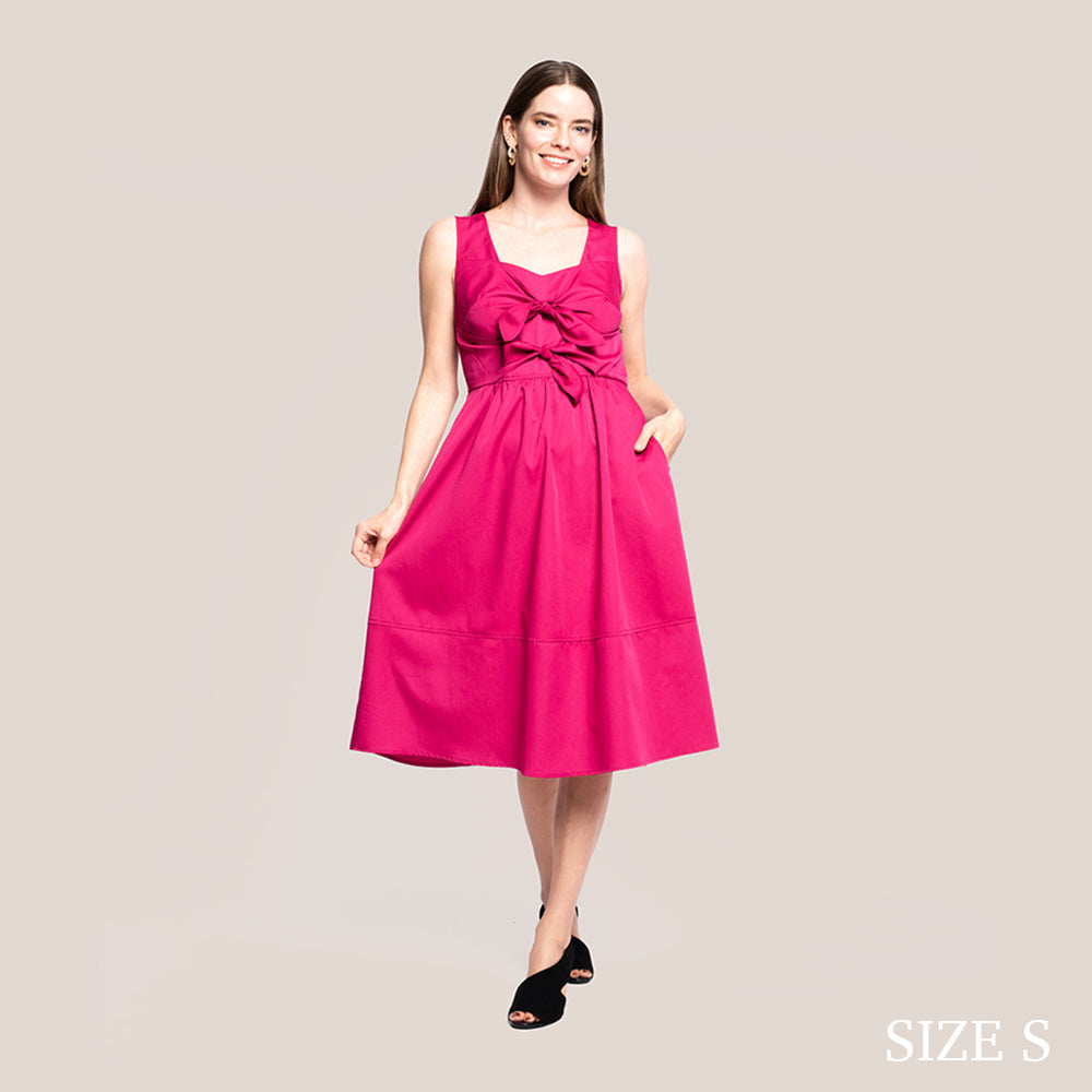 OLIVIA SLIMMING DRESS - RASPBERRY