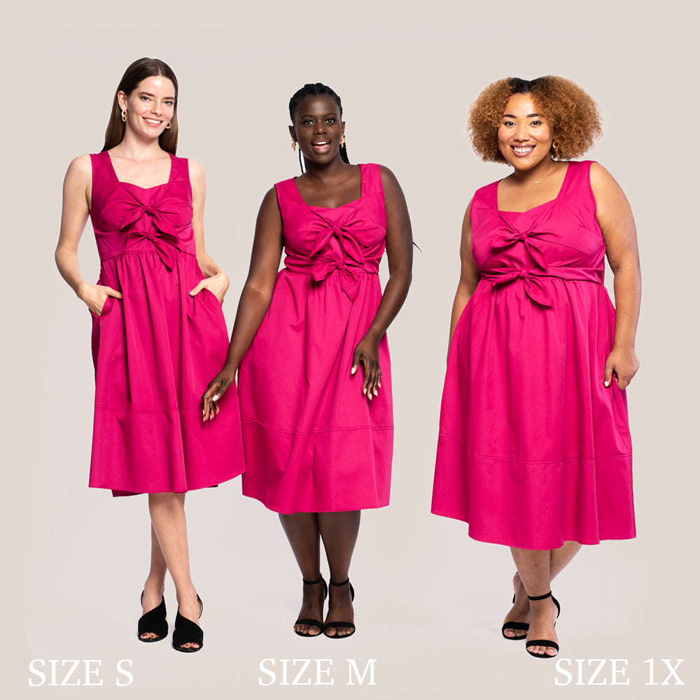 OLIVIA SLIMMING DRESS - RASPBERRY